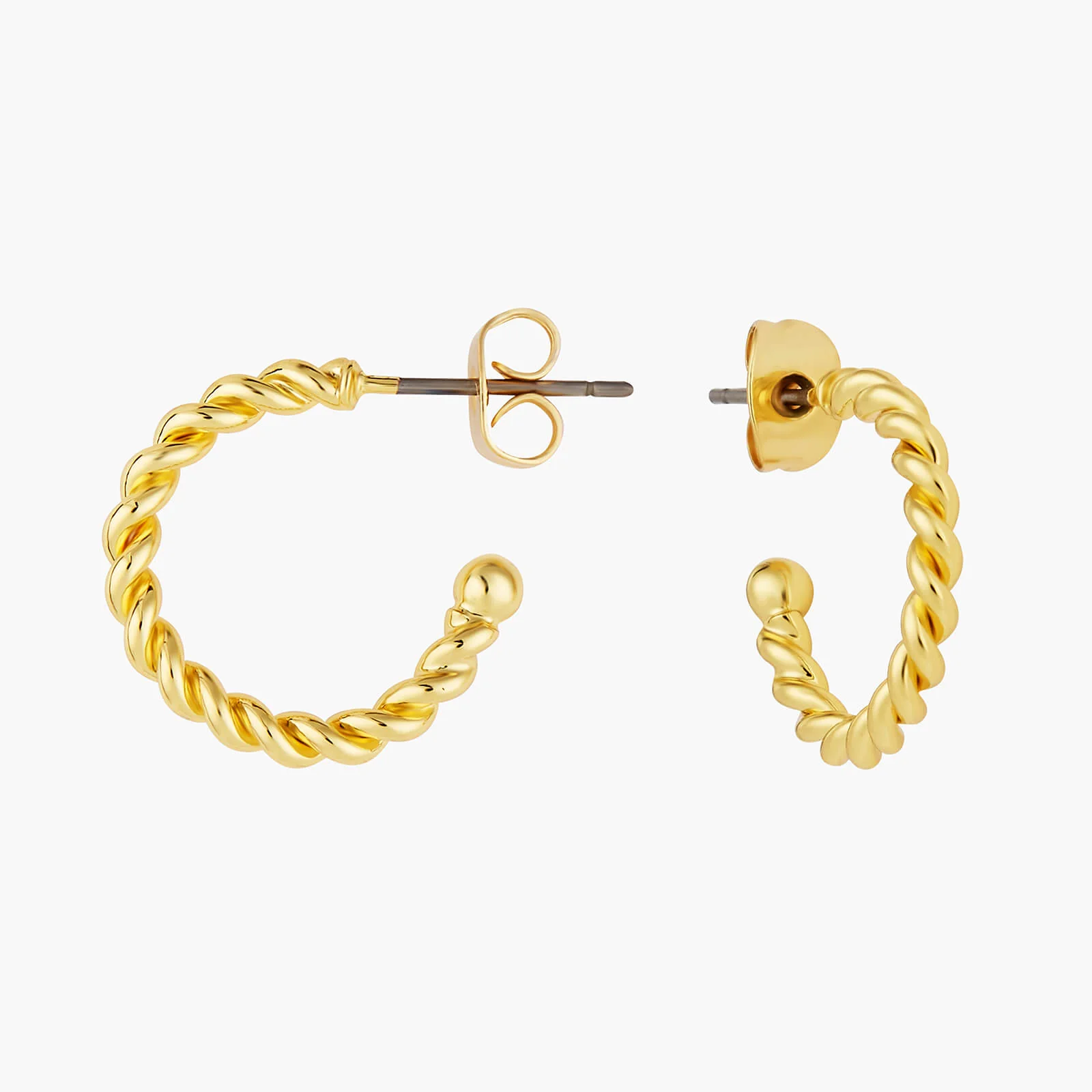 N2 Charms Twisted hoops post earrings - Image 4