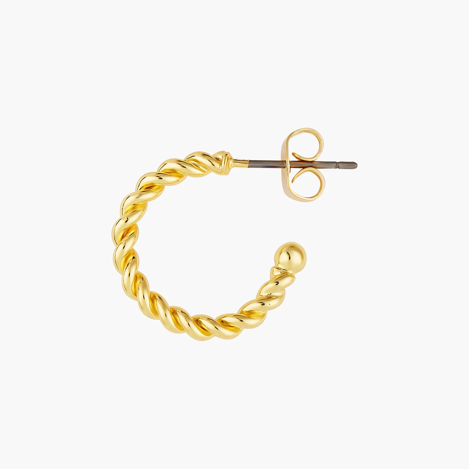 N2 Charms Twisted hoops post earrings - Image 5