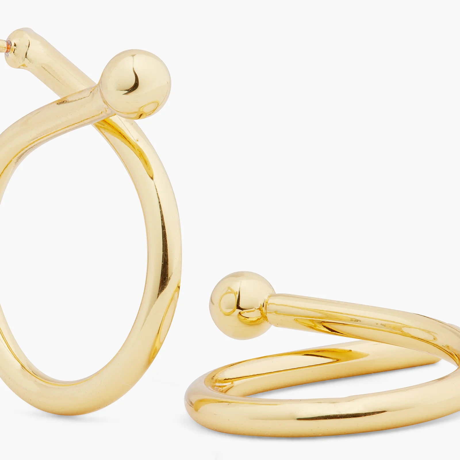 N2 Criss-Cross Charm Hoop Earring - Image 3