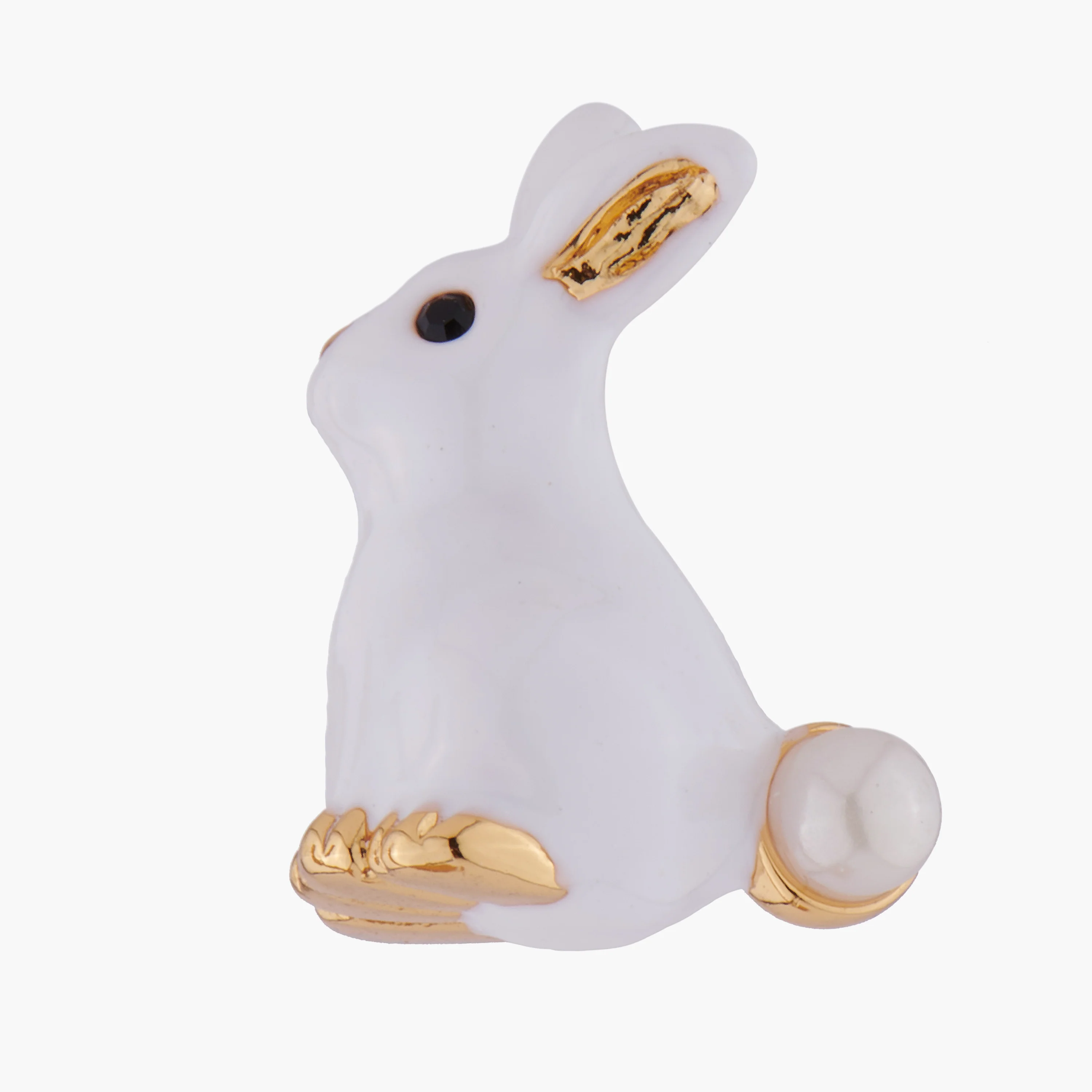 ENCHANTED ENCOUNTER Bunny and Mother-of-Pearl Stud Earrings - Image 4