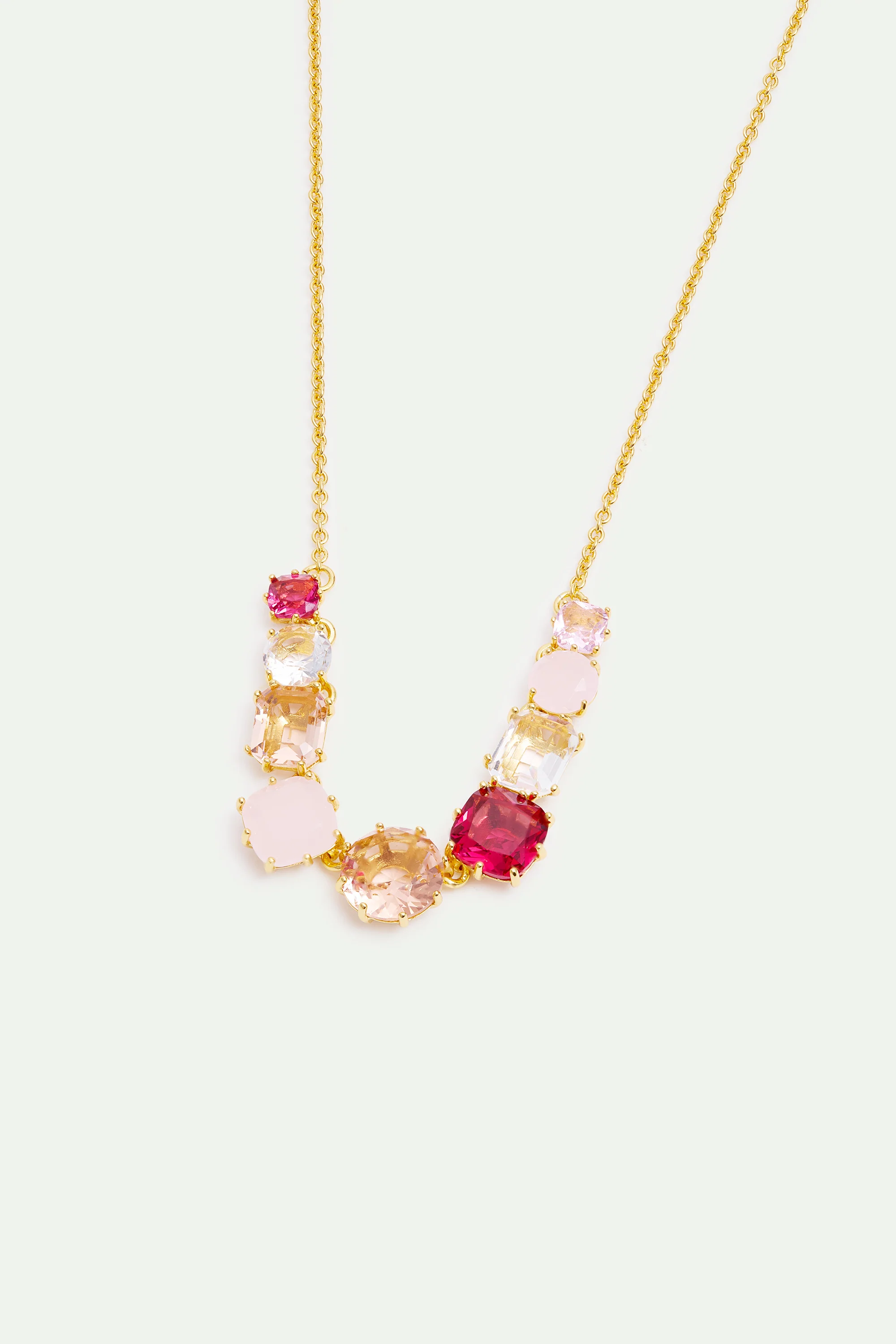 Fine Diamantine Necklace with 9 Rosa Centifolia Stones - Image 2