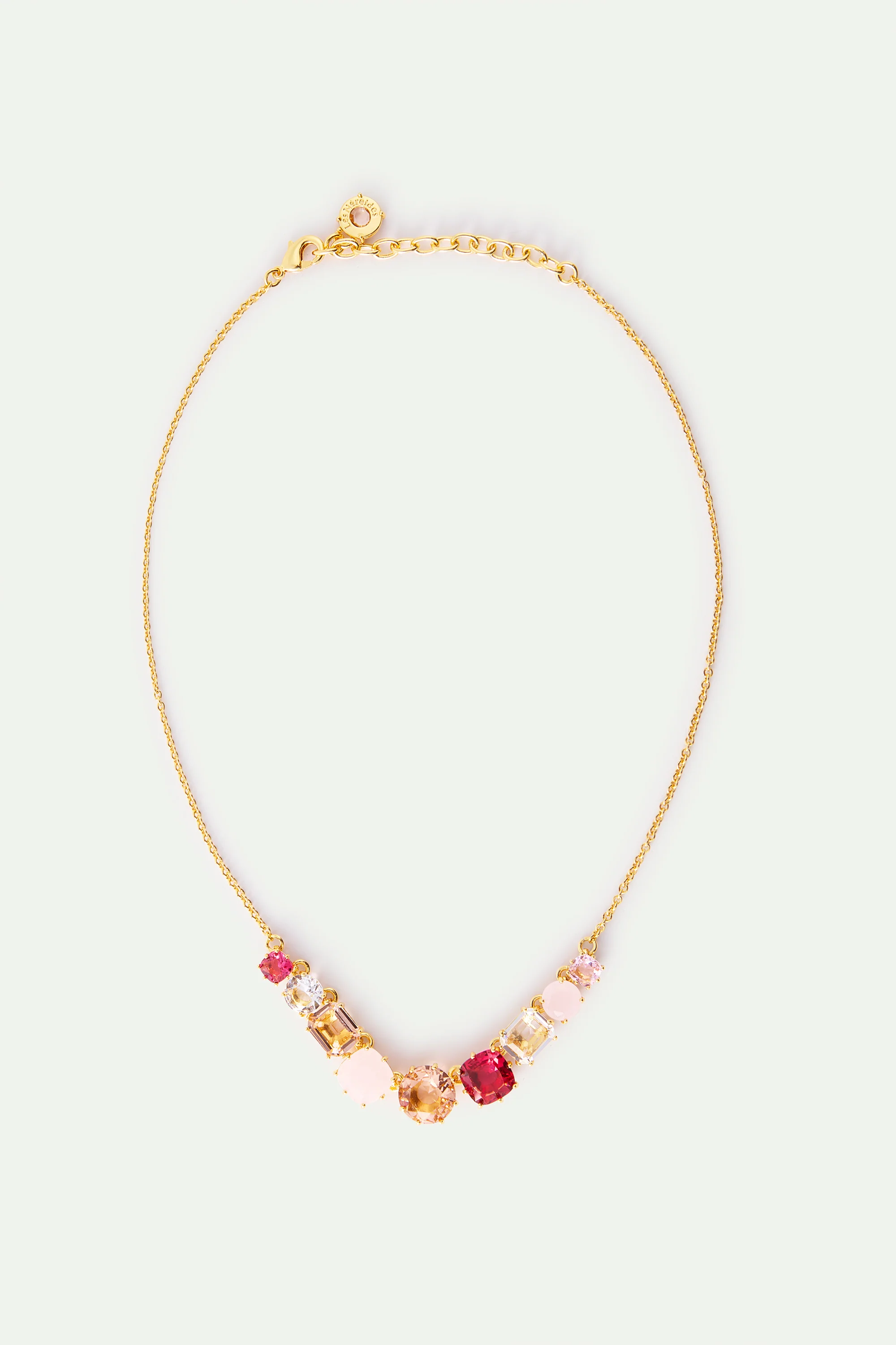 Fine Diamantine Necklace with 9 Rosa Centifolia Stones - Image 3
