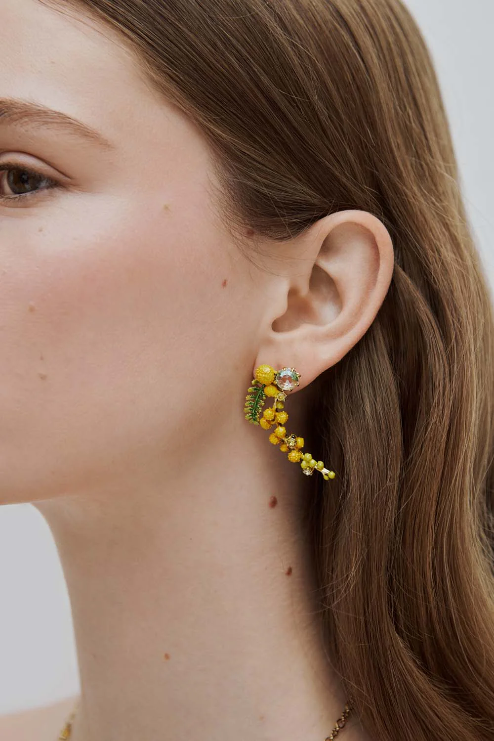 Gardens In Provence Long Mimosa Earrings - Image 3
