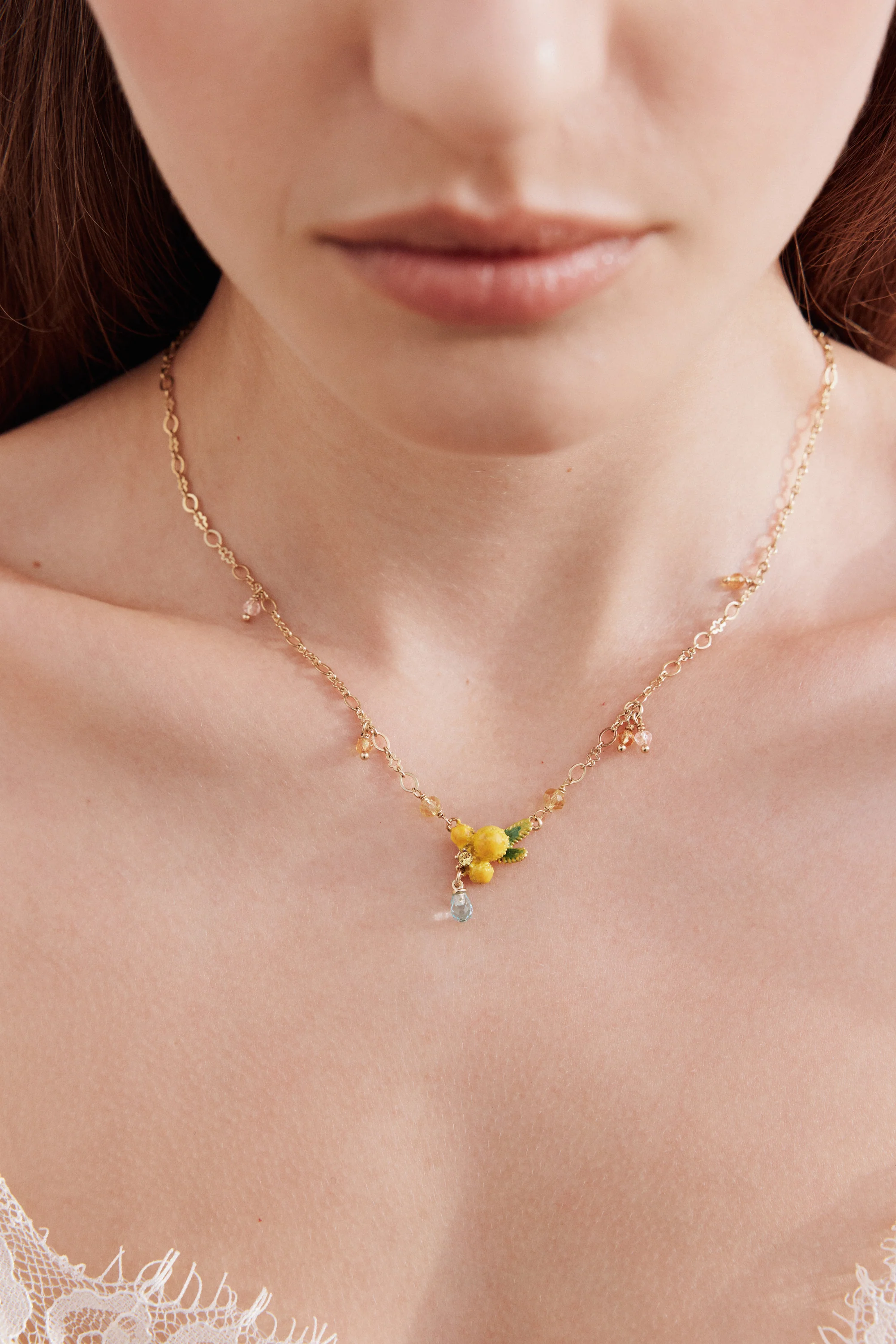 Gardens In Provence Small Mimosa Necklace - Image 3