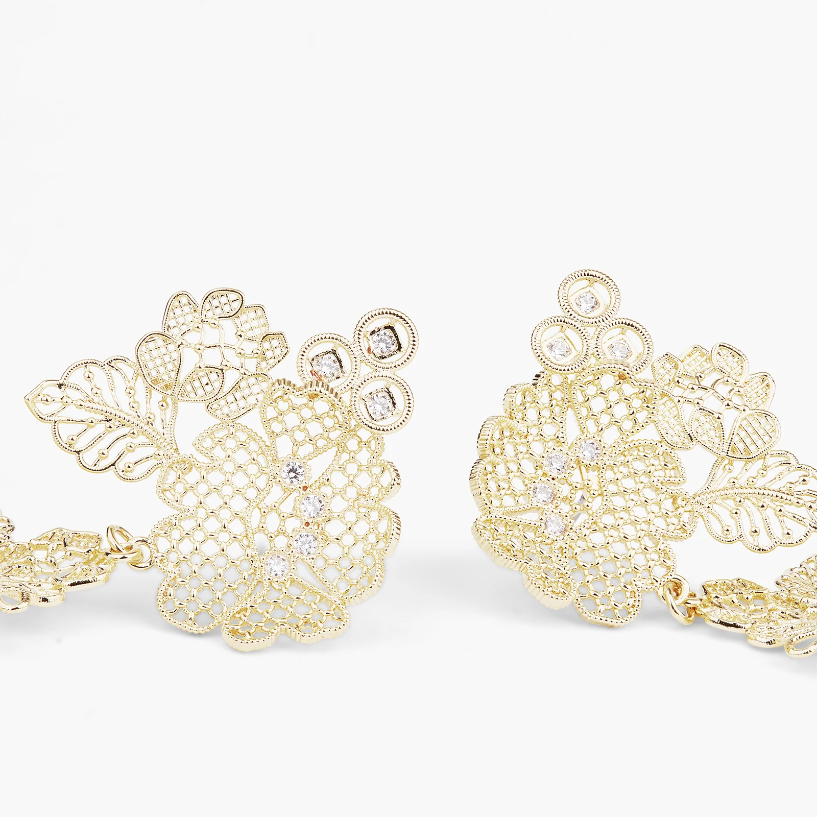Gold Thread Post Earrings - Image 3