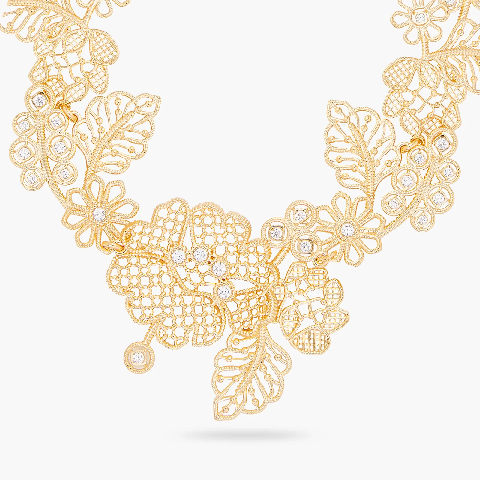Gold Thread Statement Necklace - Image 3