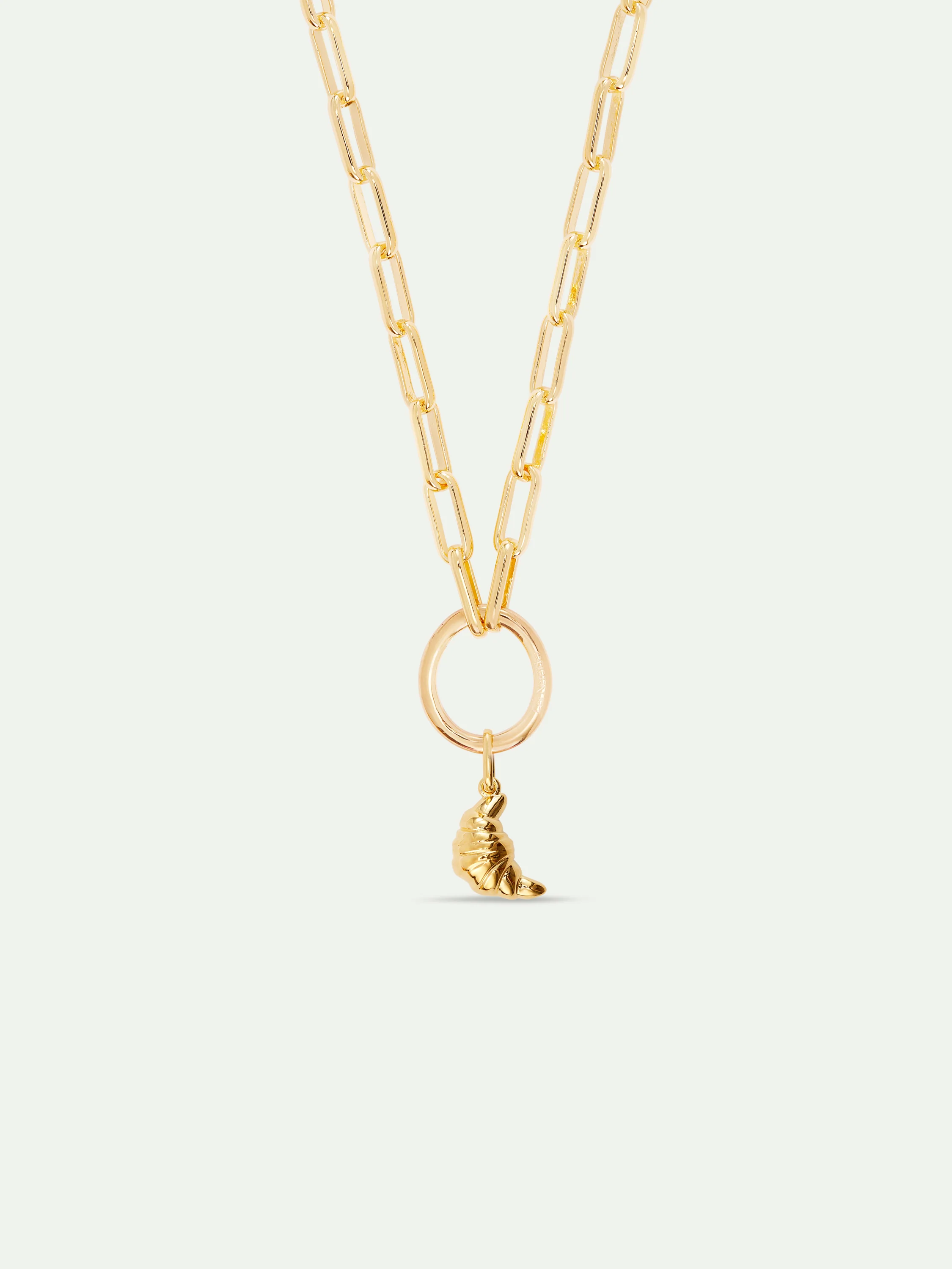 Golden Croissant Pendant - Image 2