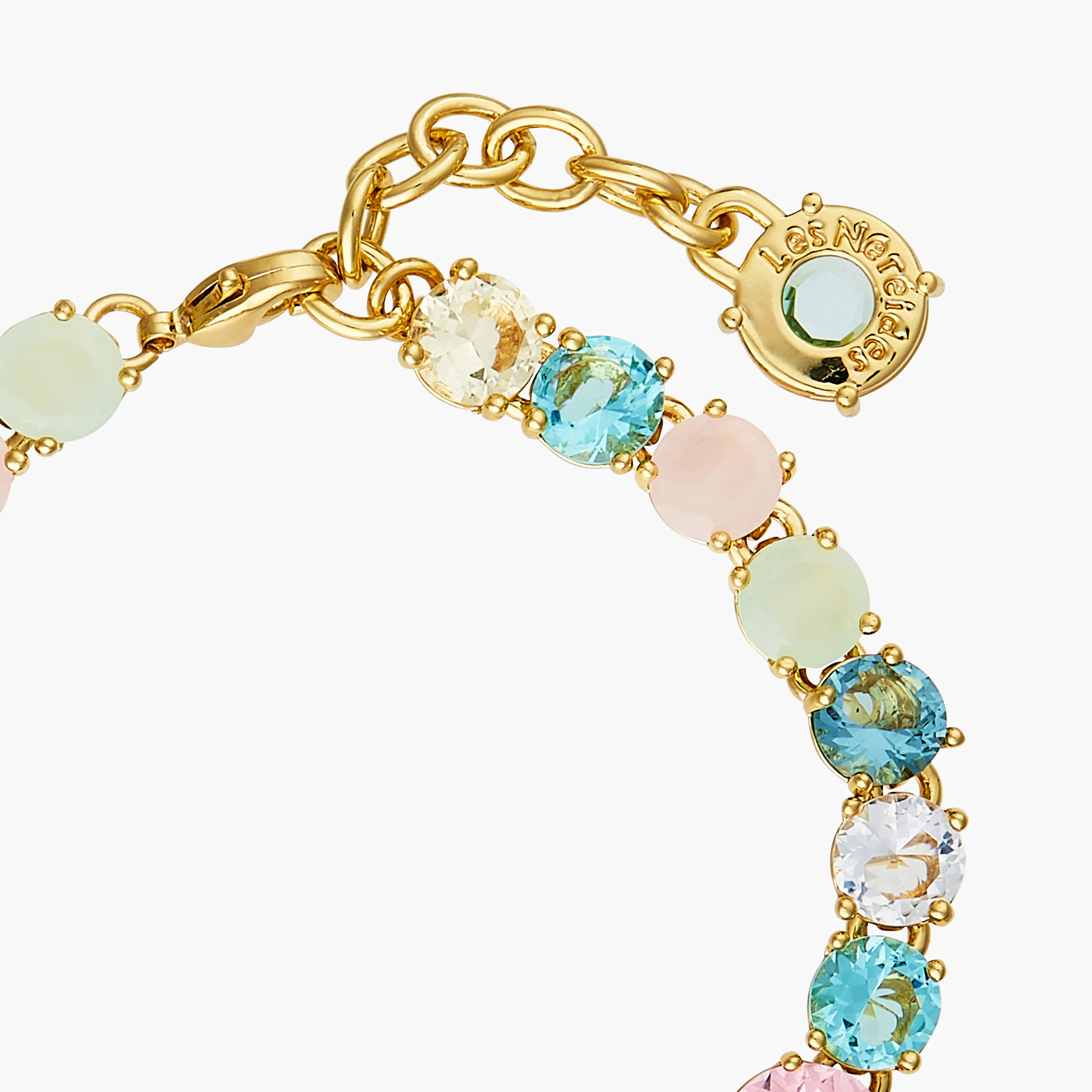 La Diamantine Aqua Azzura Stones Luxurious one row Bracelet - Image 4