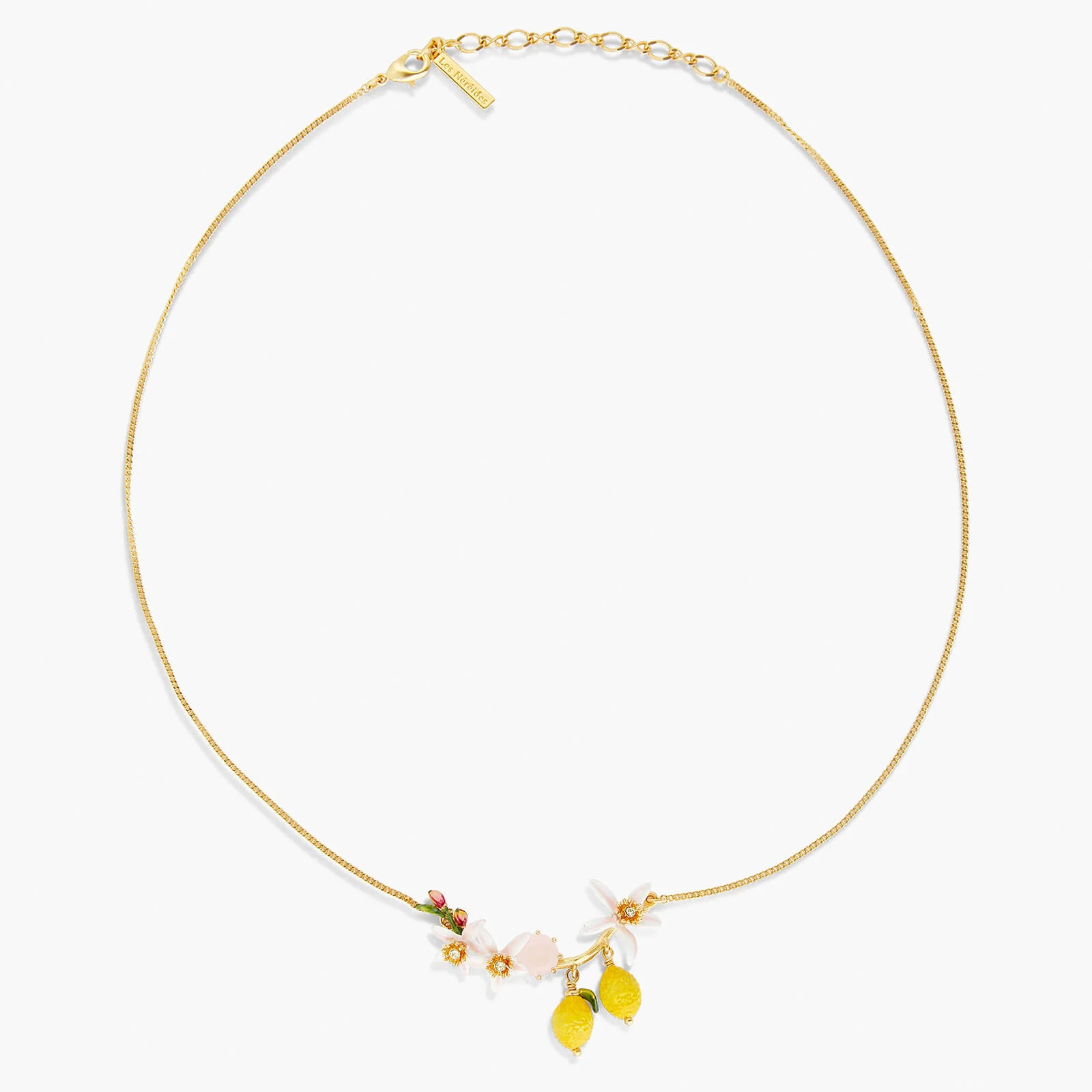 Lemons, Flower Buds and Lemon Blossom Statement Necklace - Image 3