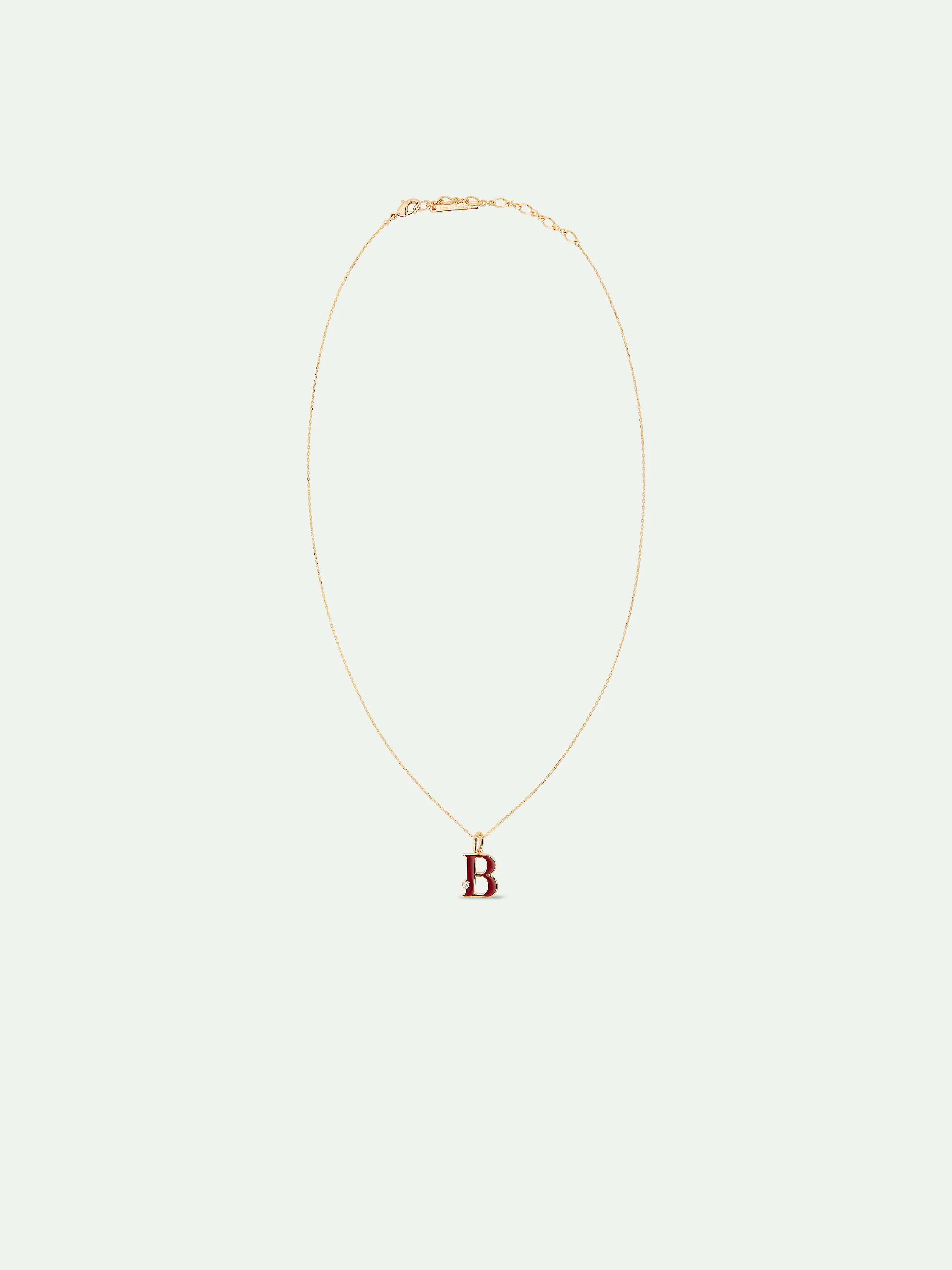 Letter B Pendant Necklace - Image 3