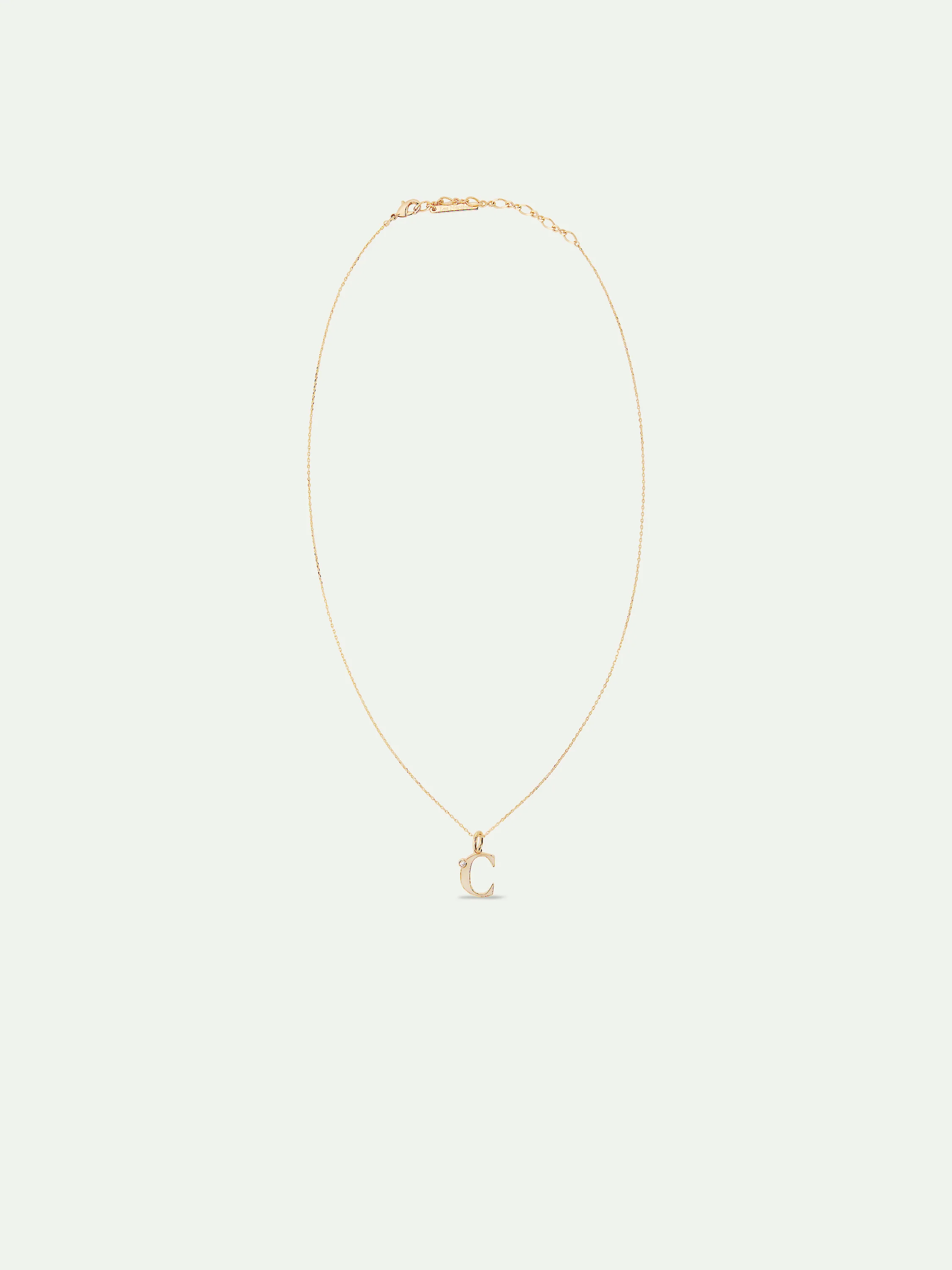 Letter C Pendant Necklace - Image 3