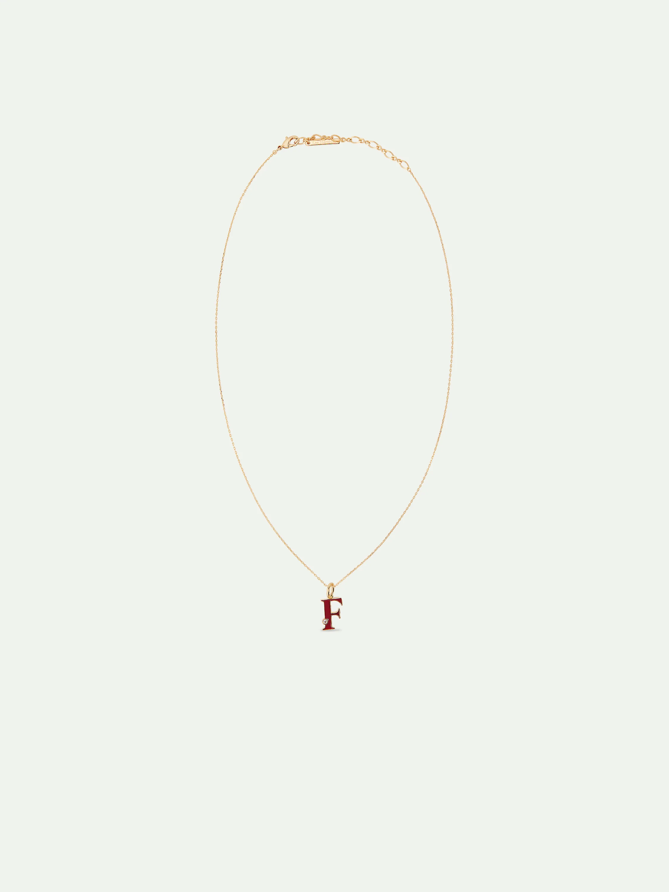 Letter F Pendant Necklace - Image 3