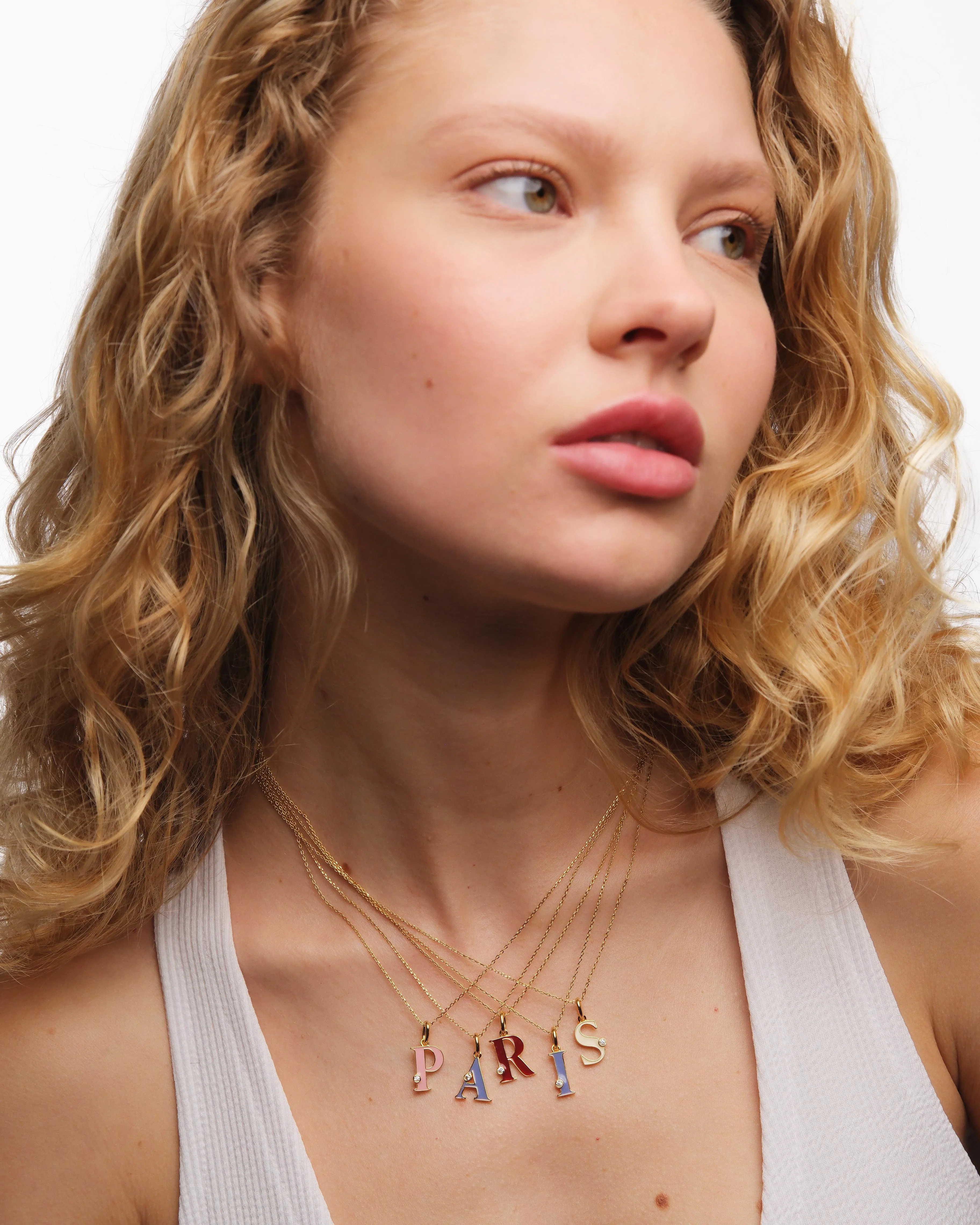 Letter I Pendant Necklace - Image 4