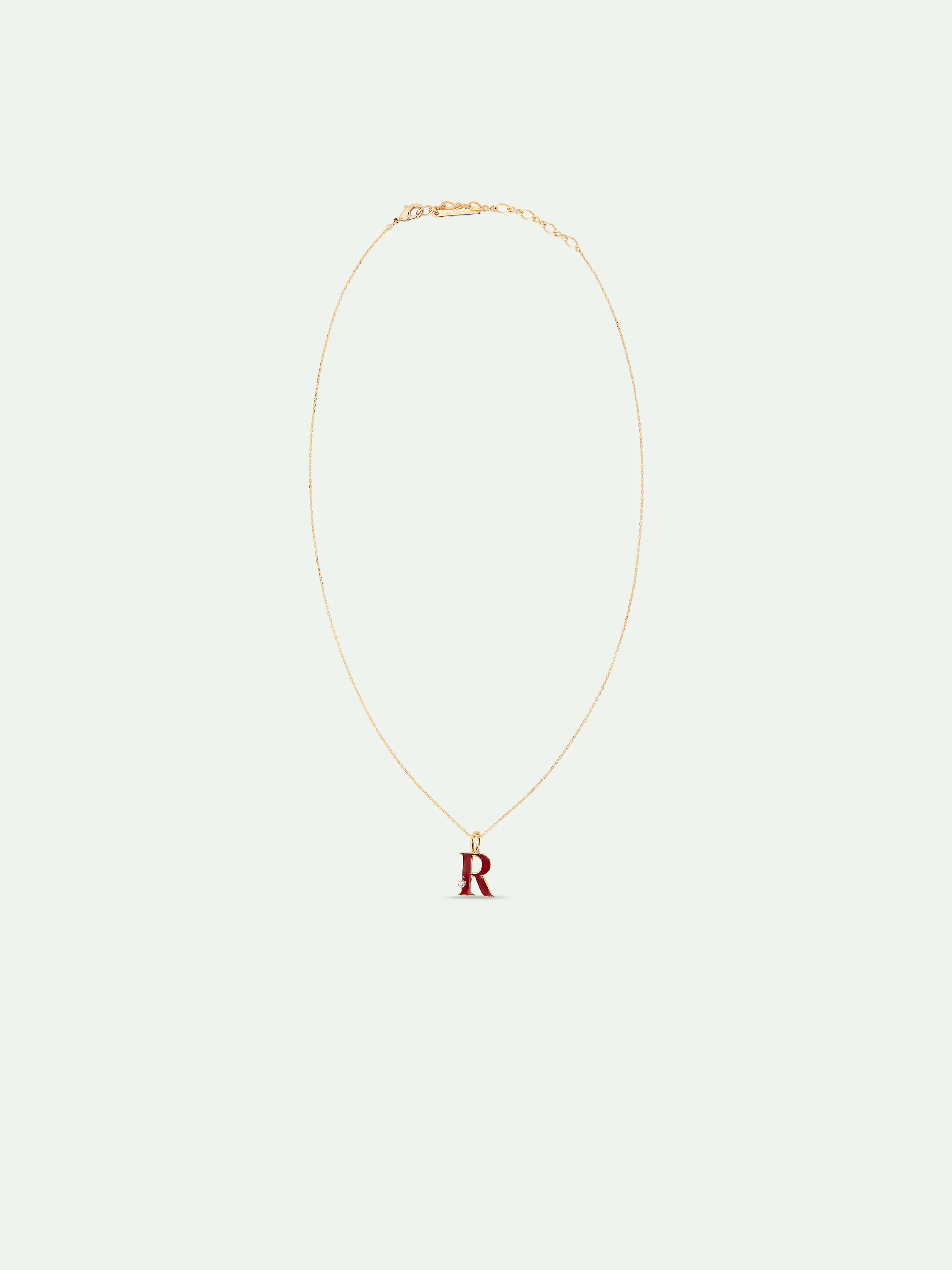 Letter R Pendant Necklace - Image 3
