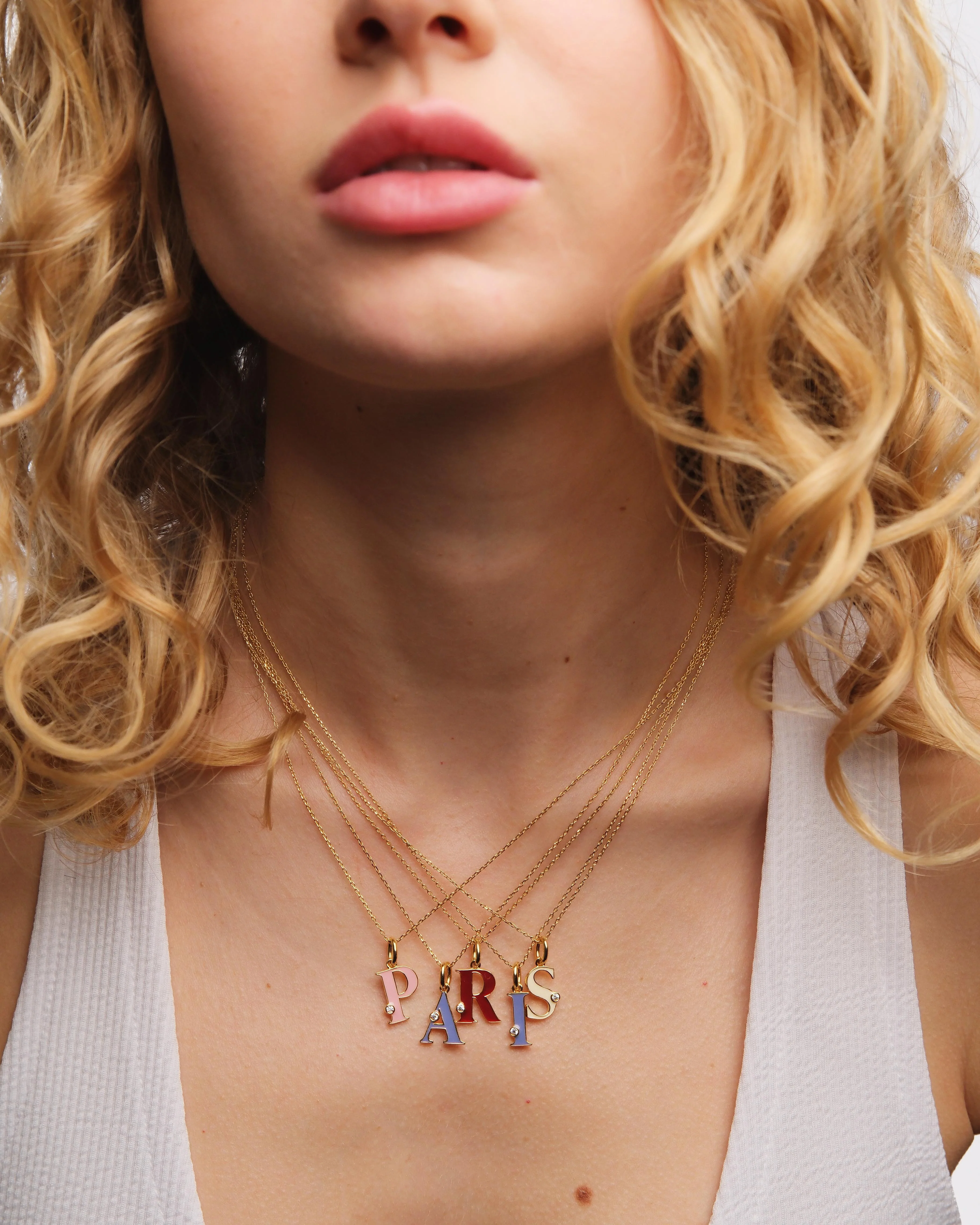 Letter R Pendant Necklace - Image 4