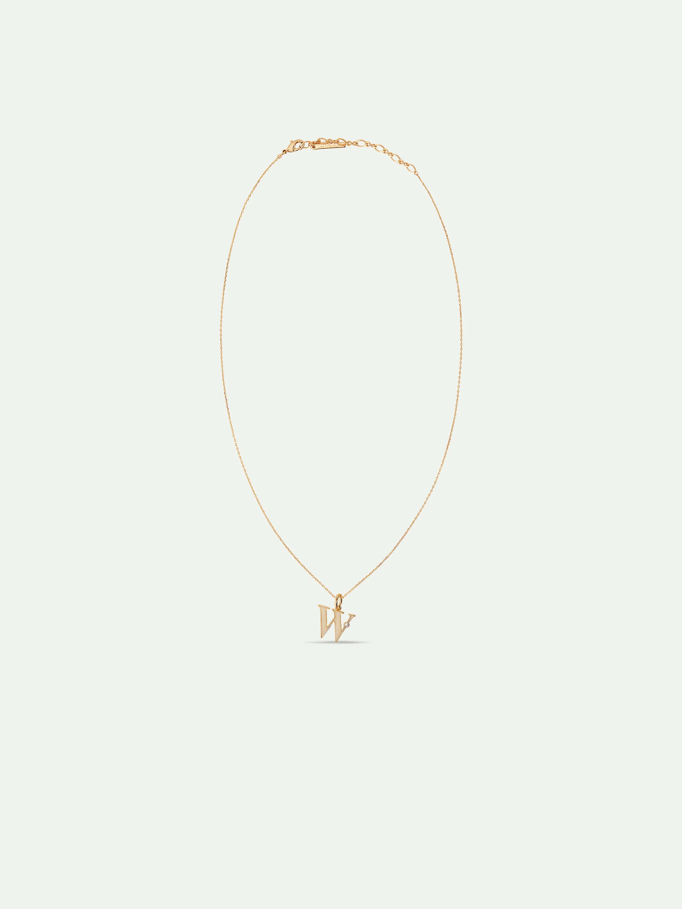 Letter W Pendant Necklace - Image 3