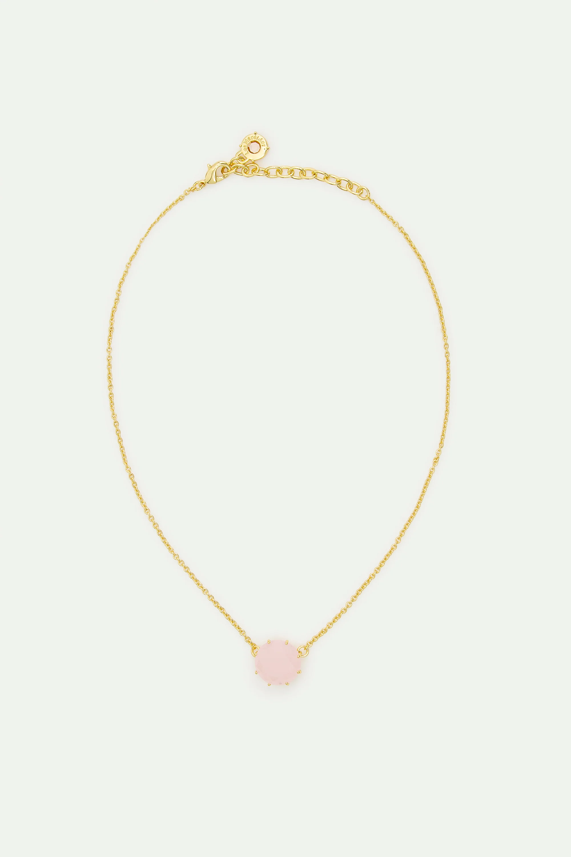 Light Pink Diamantine Fine Necklace with Round Stones - Image 3