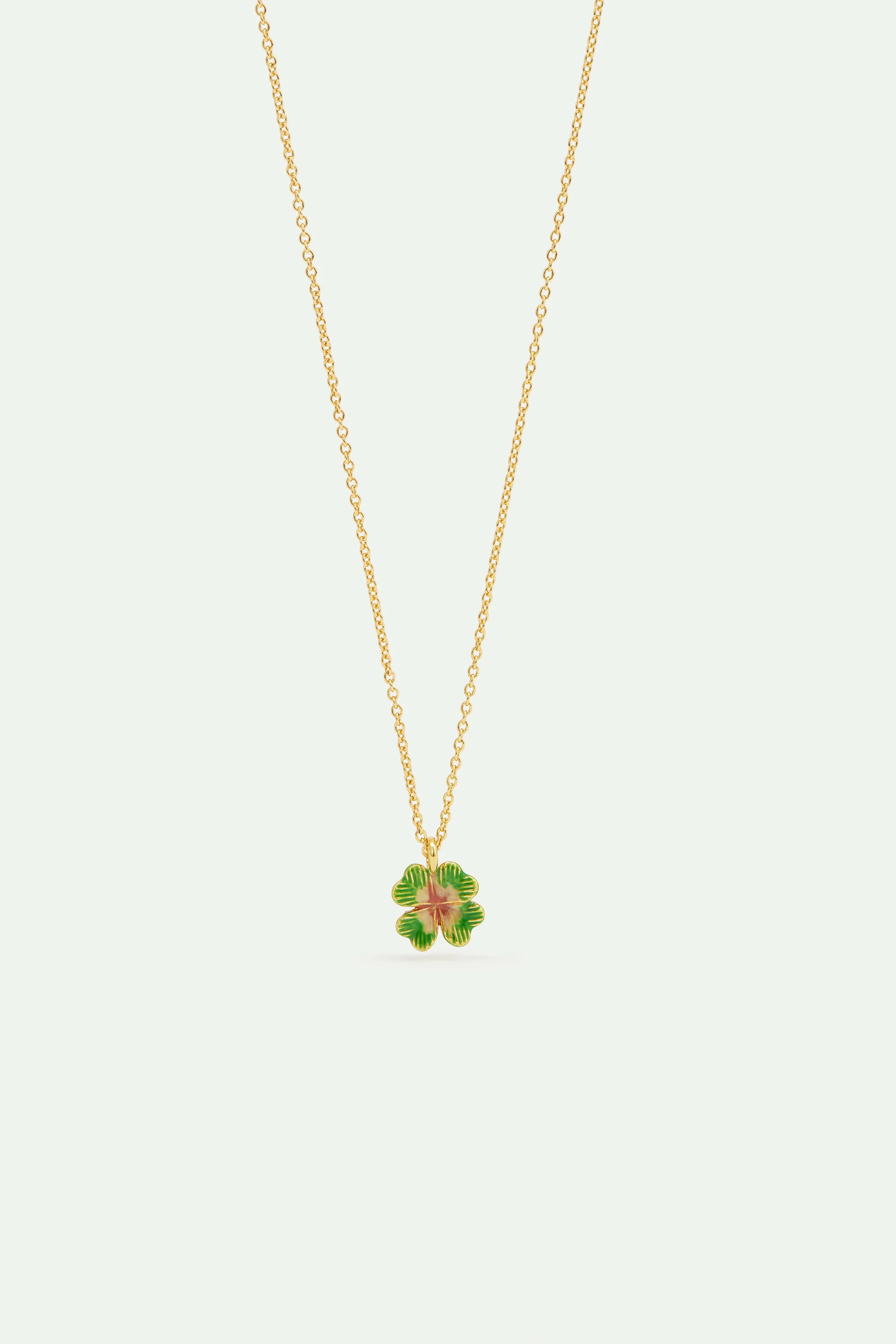 Little Four-Leaf Clover Pendant Necklace