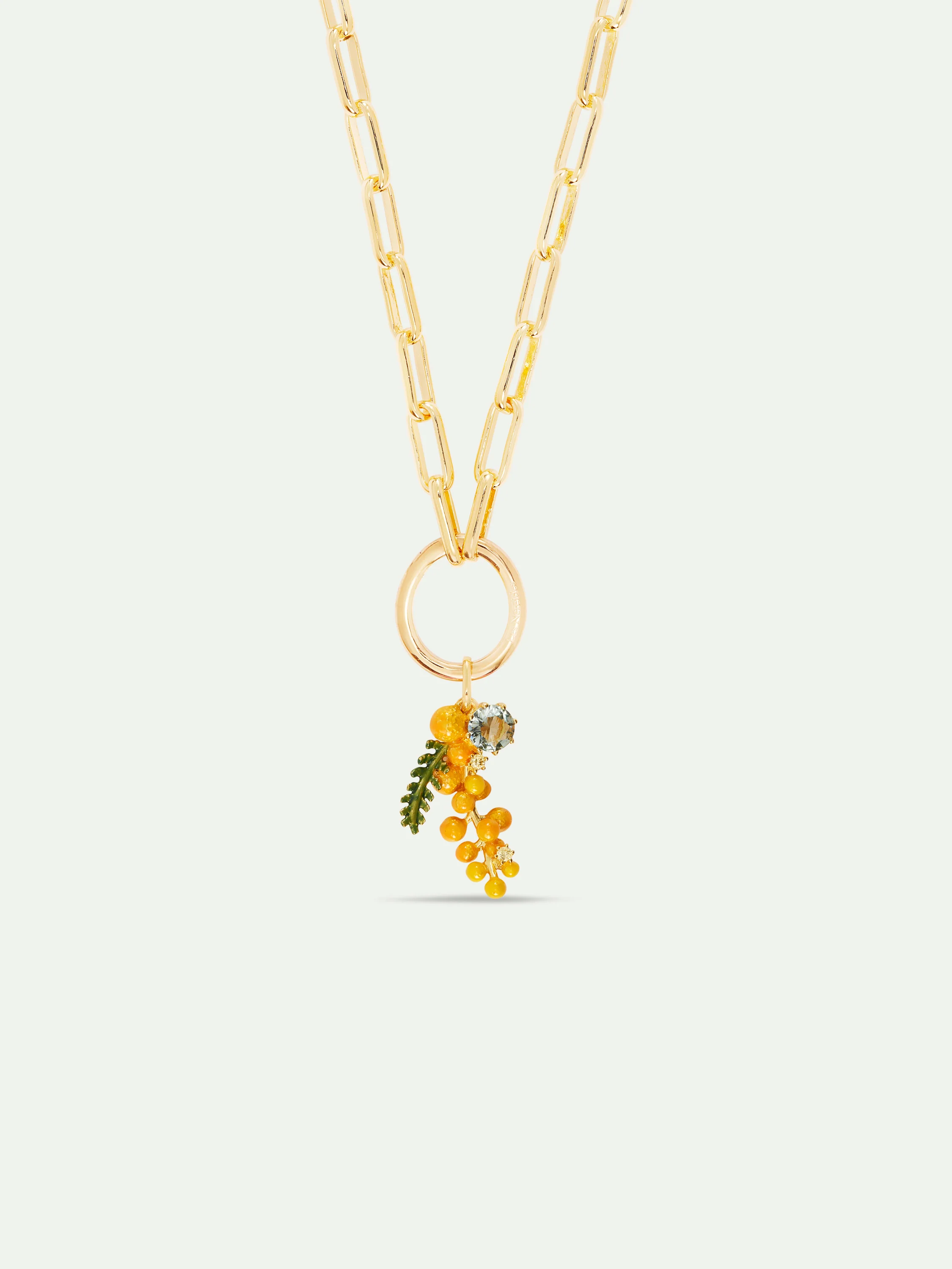 Mimosa and Faceted Glass Pendant - Image 2