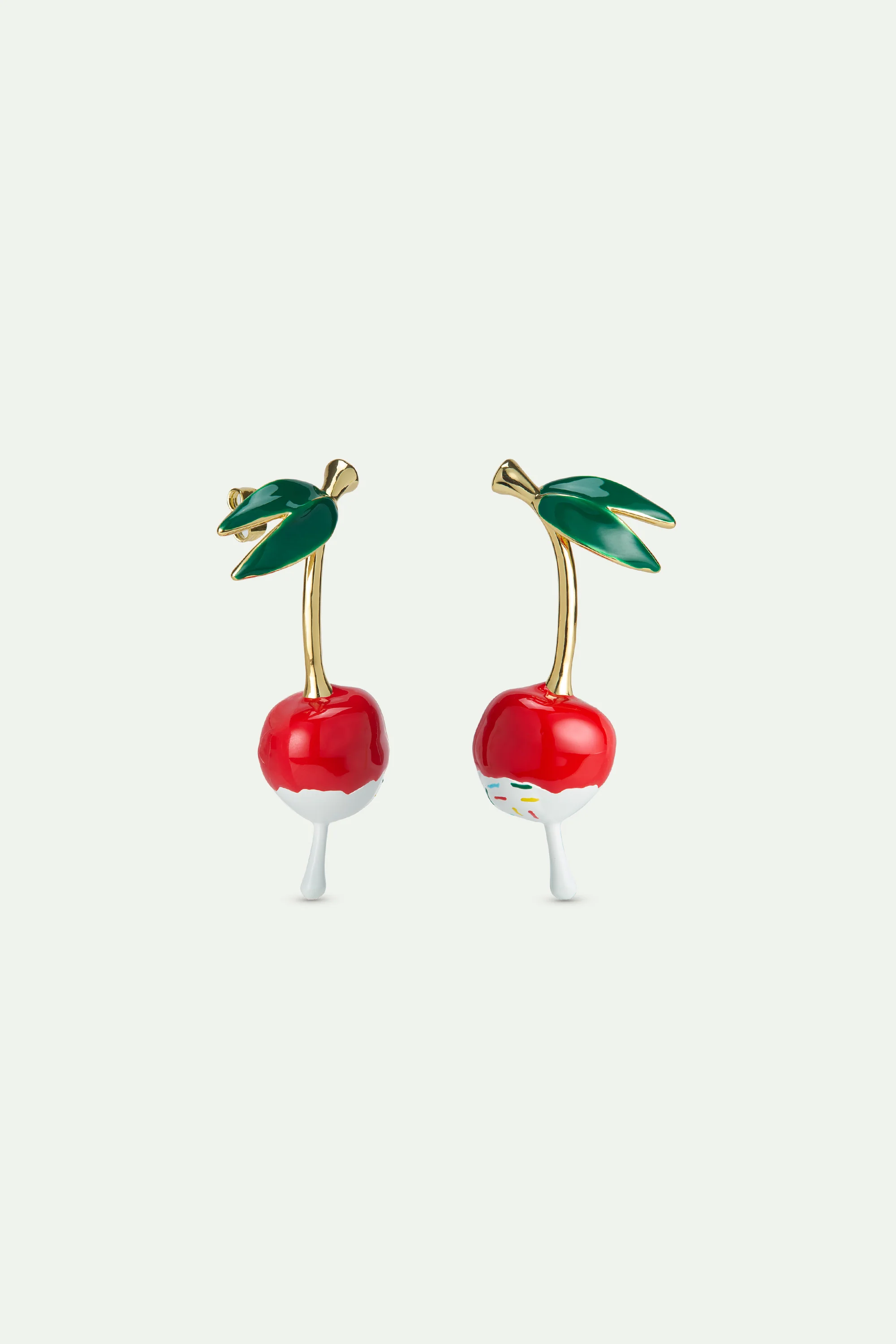 N2 Cherry and Whipped Cream Post Earrings - Image 2