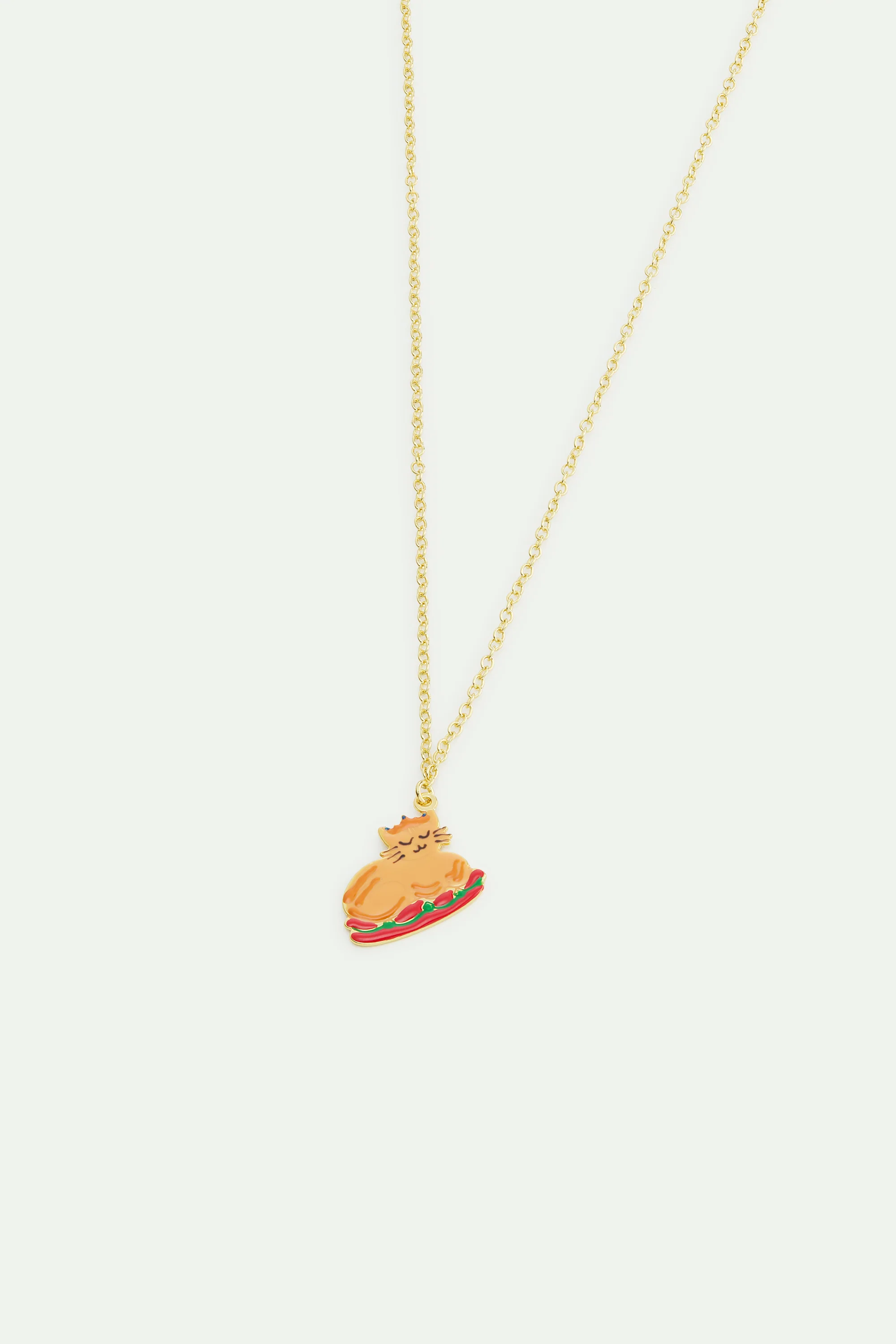 N2 Christmas Dinner and Gold Crown Pendant Necklace - Image 2