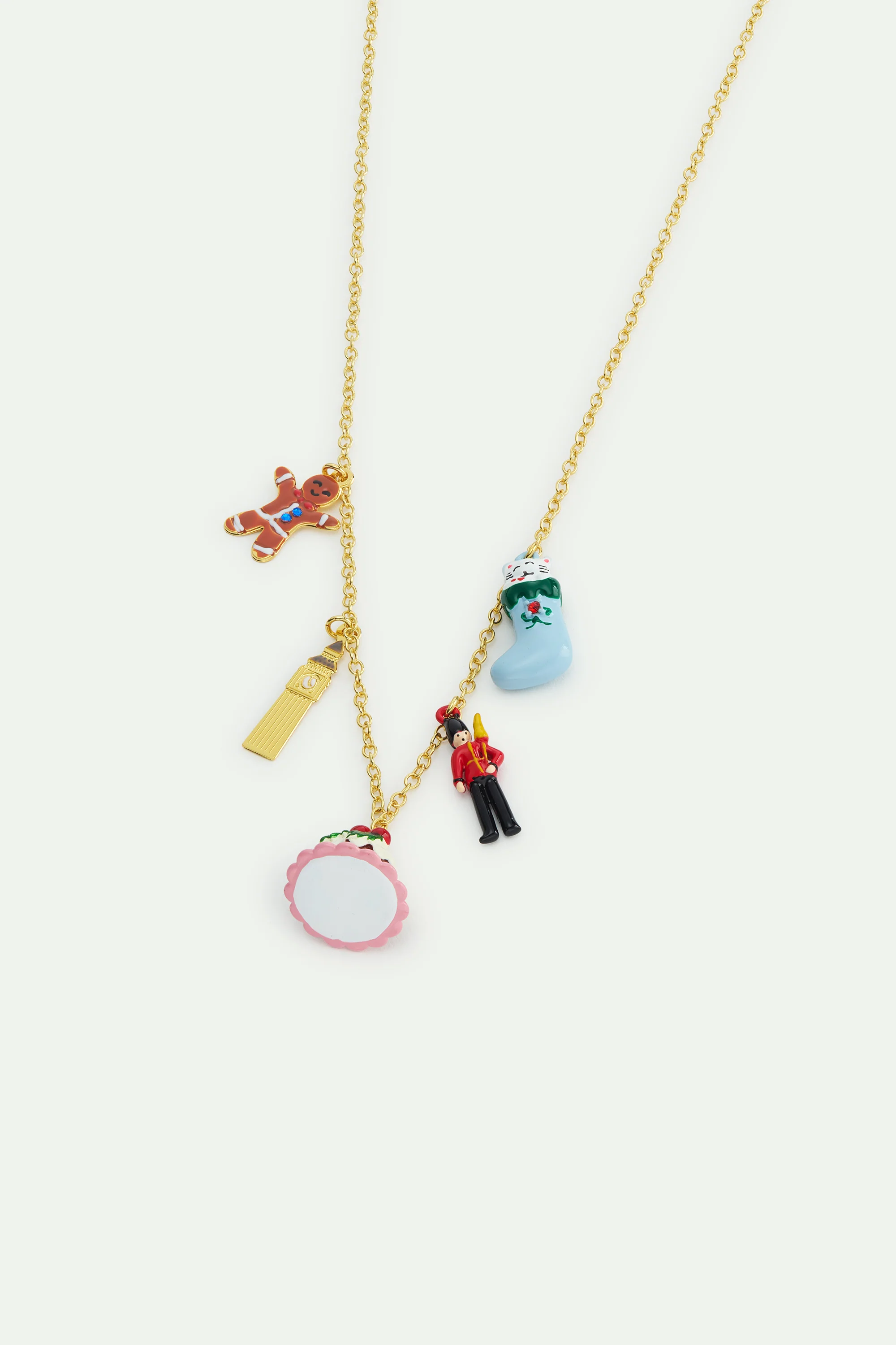 N2 Christmas Stocking, King's Guard, Christmas Pudding, Big Ben and Gingerbread Man Charm Necklace - Image 2