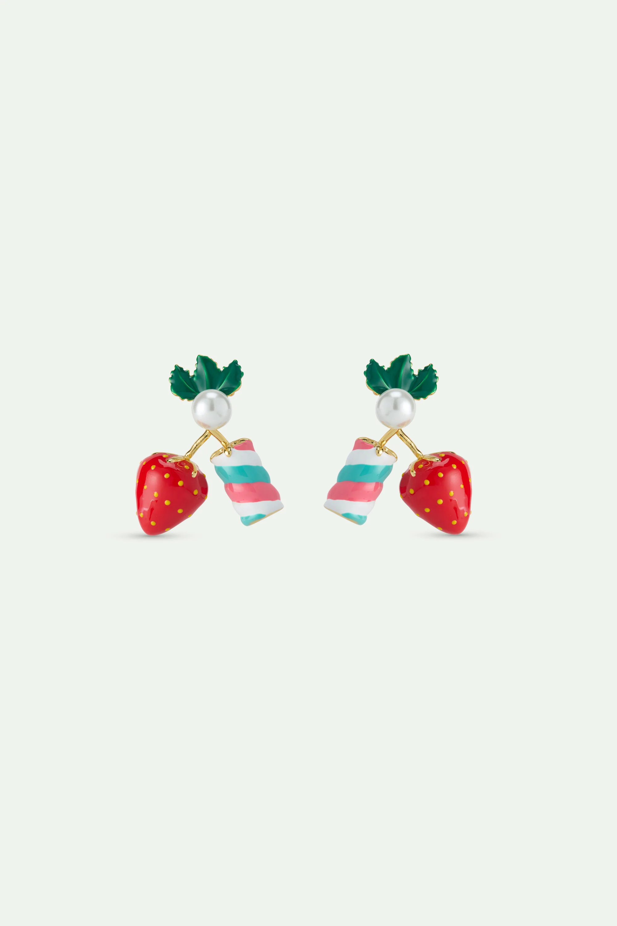 N2 Strawberry and Marshmallow Post Earrings