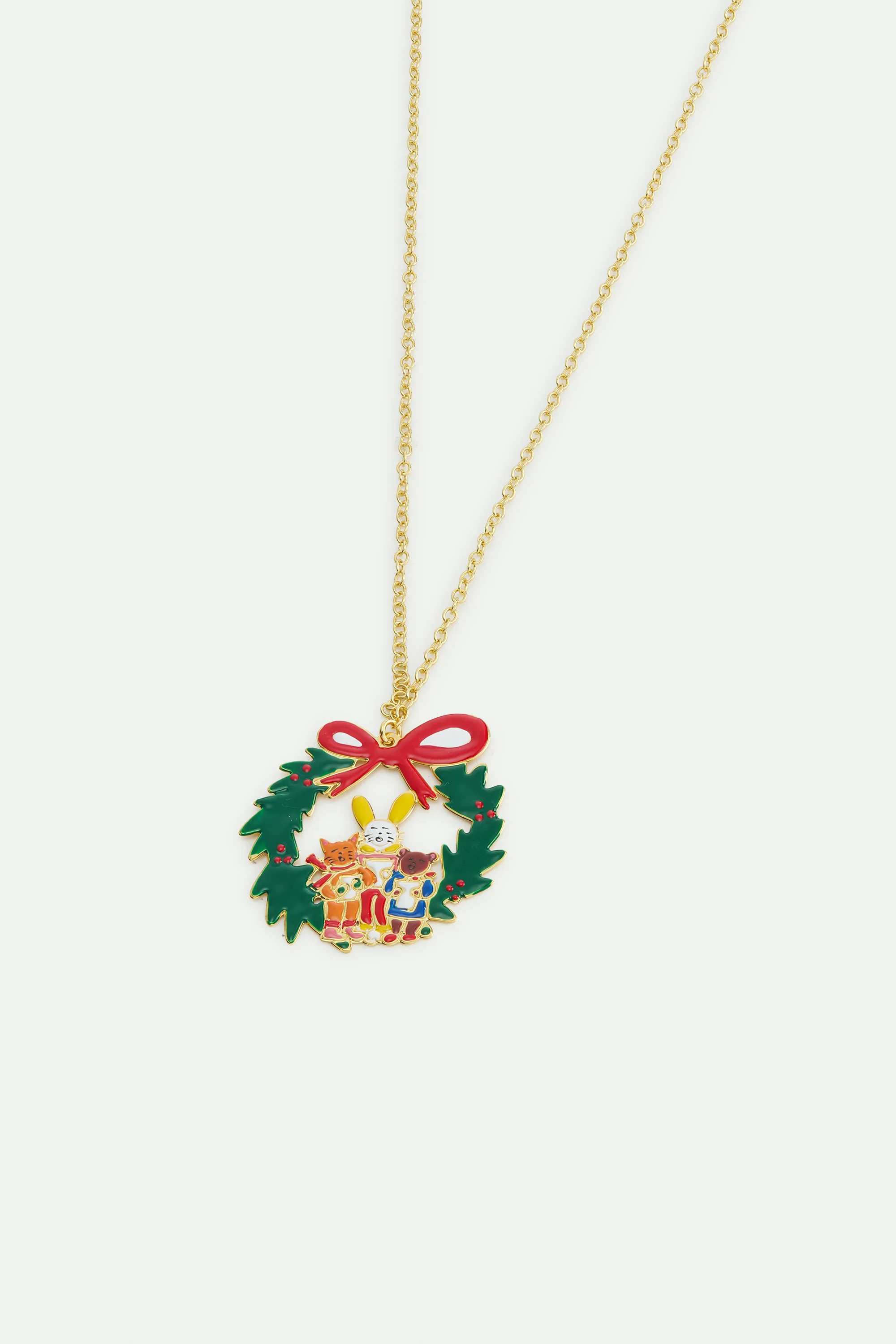 N2 Wreath and Christmas Carols Pendant Necklace - Image 2
