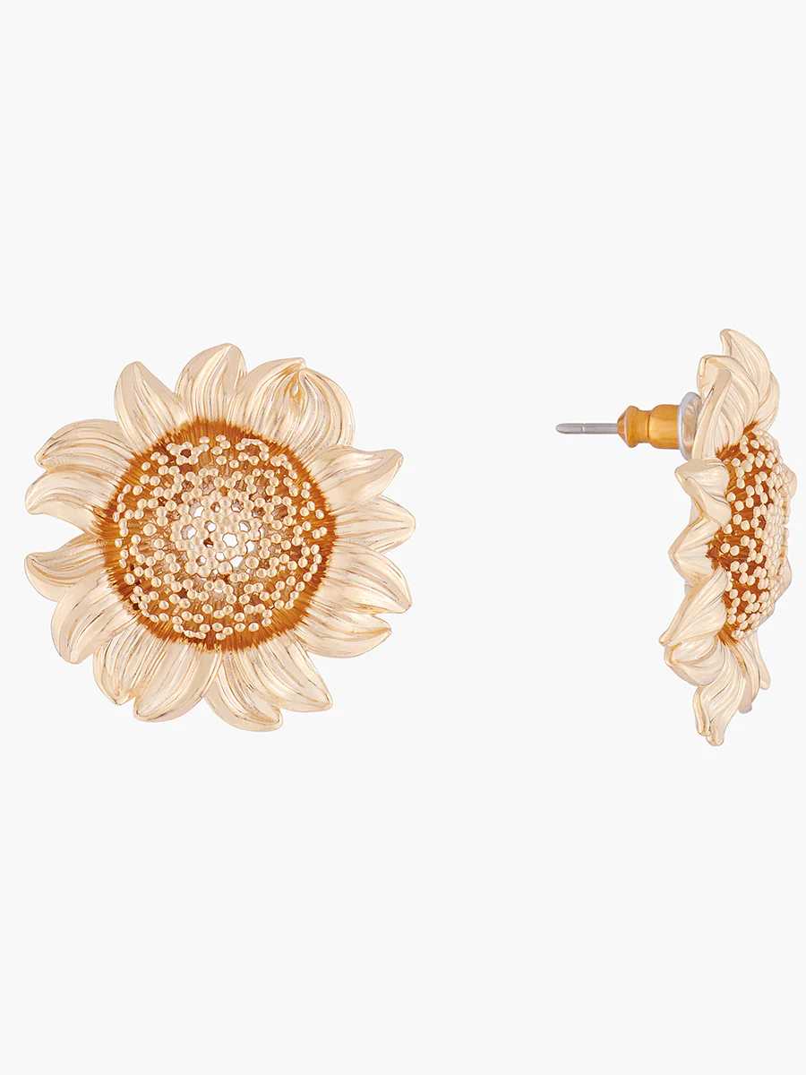 Nectar of the Sun Sunflower Stud Earrings - Image 2