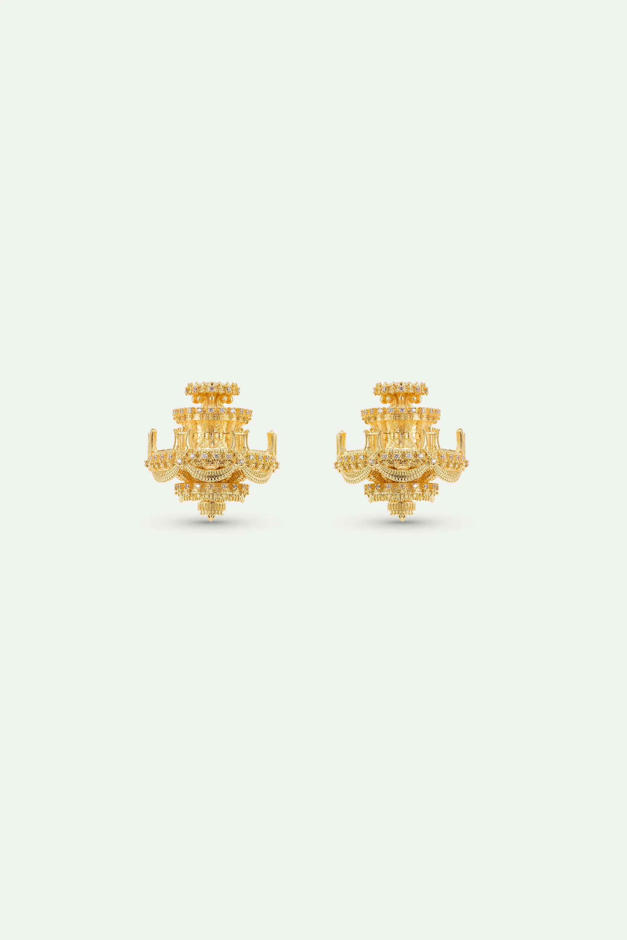 Paris Opera Gold Chandelier Pierced Earrings