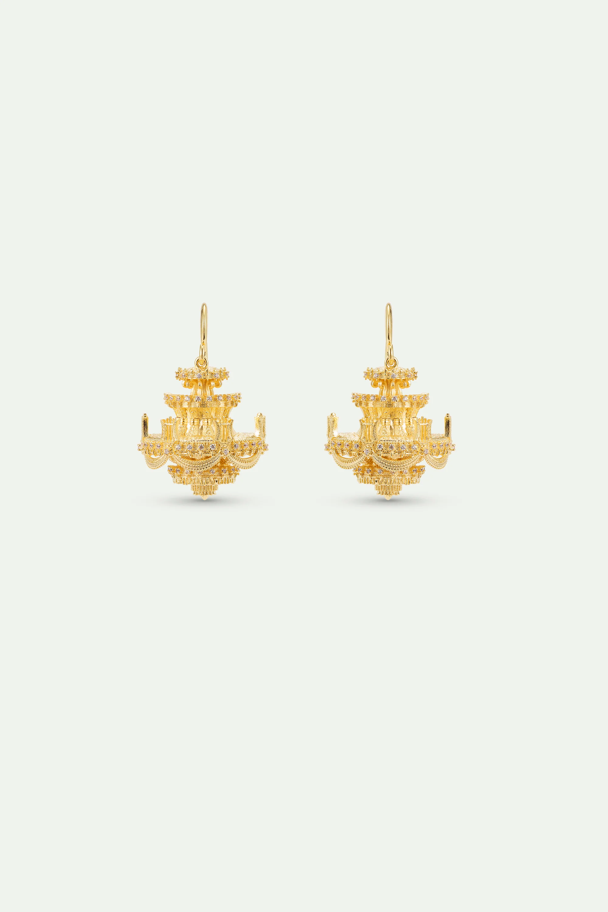 Paris Opera Gold Chandelier Pierced Earrings - Image 4