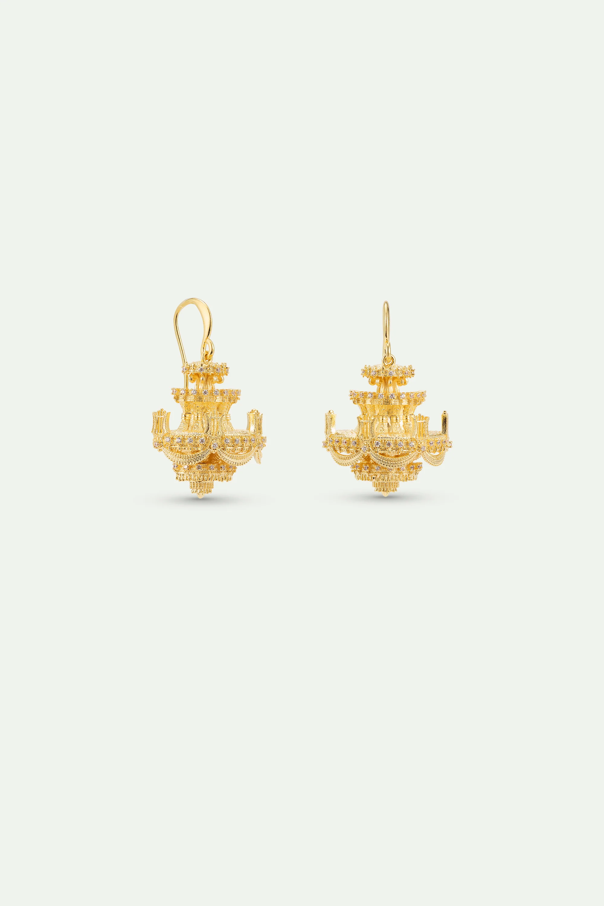 Paris Opera Gold Chandelier Pierced Earrings - Image 5