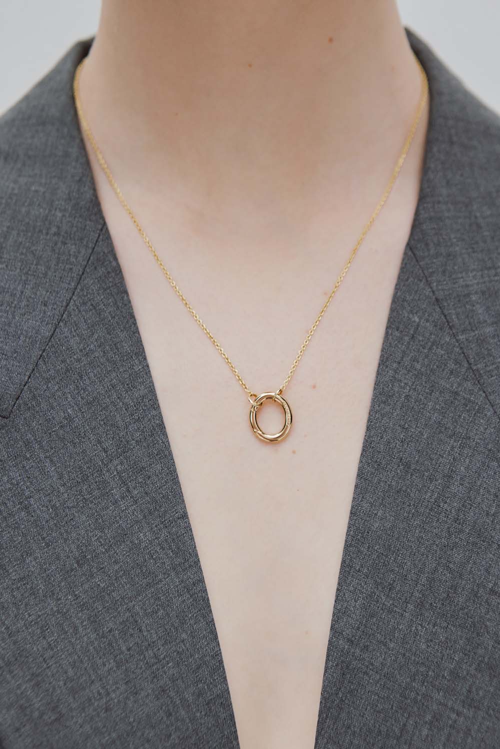 Rectangle Link Necklace Chain - Image 3