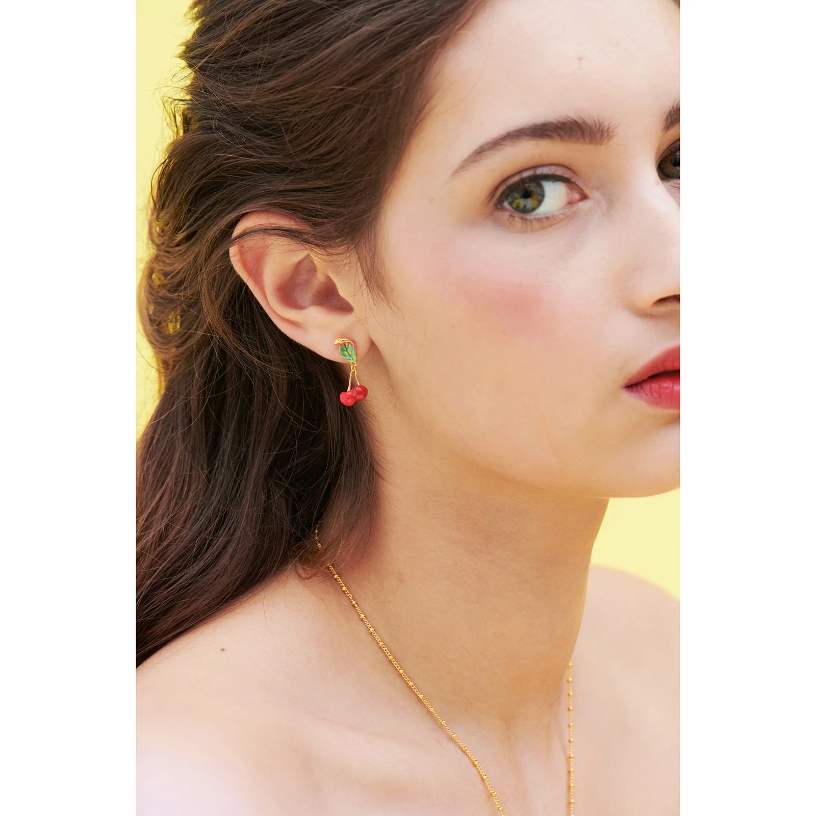 Small Cherries Clip-on Earrings - Image 3