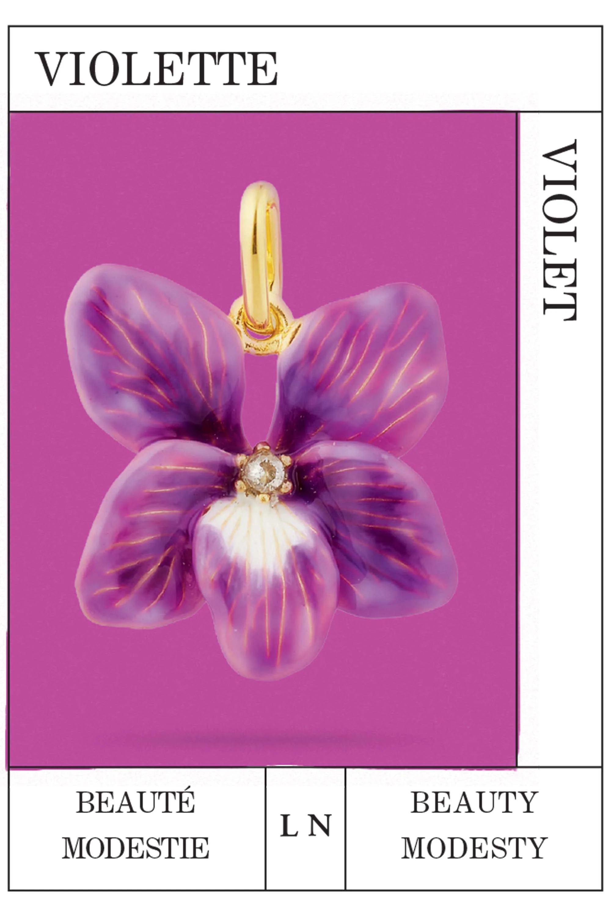Violet Flower Pendant - Image 4