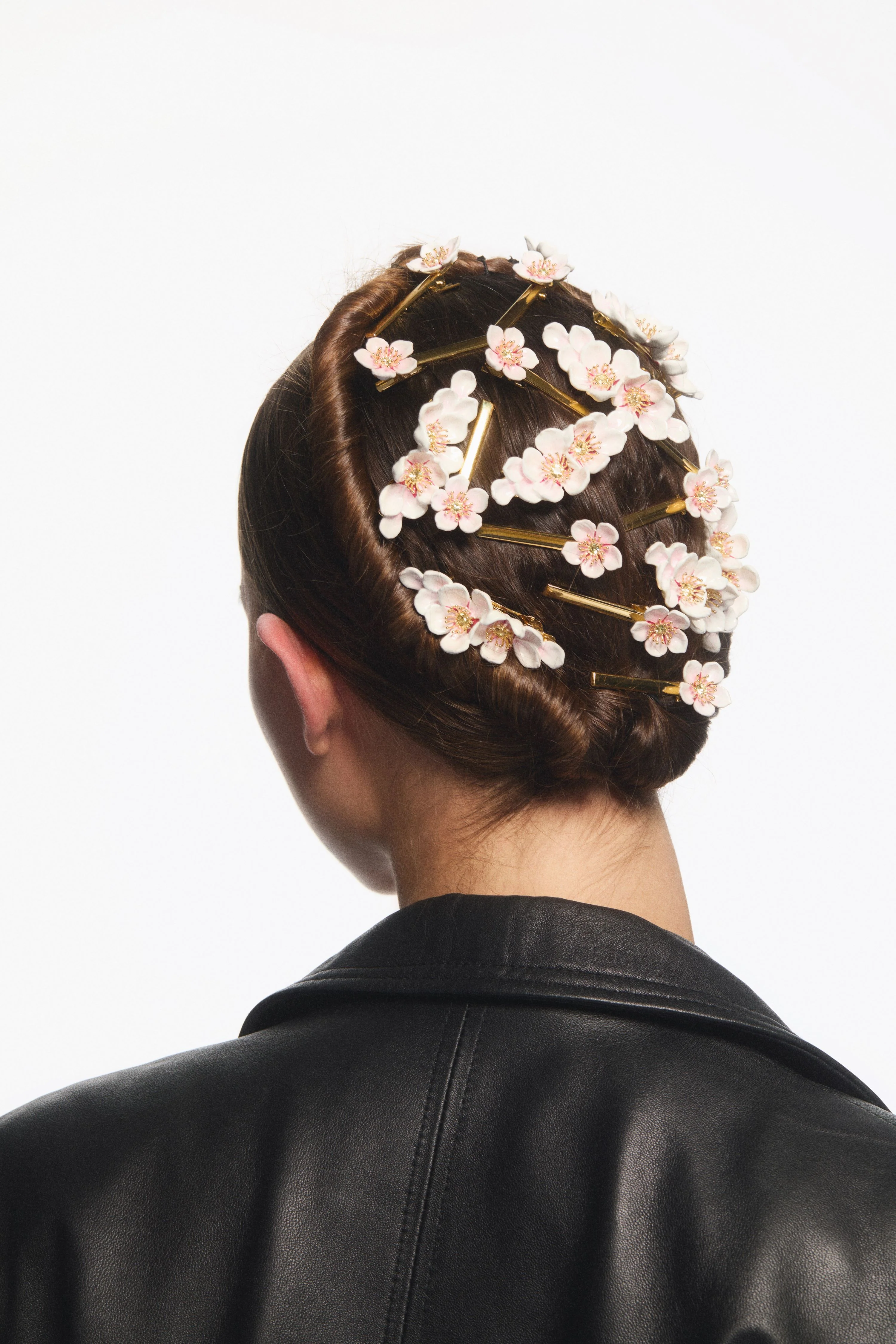 White Cherry Blossom Hair Pin - Image 3