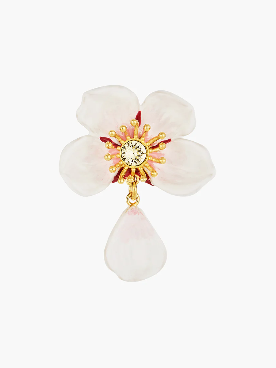 White Cherry Blossom Post Earrings - Image 3