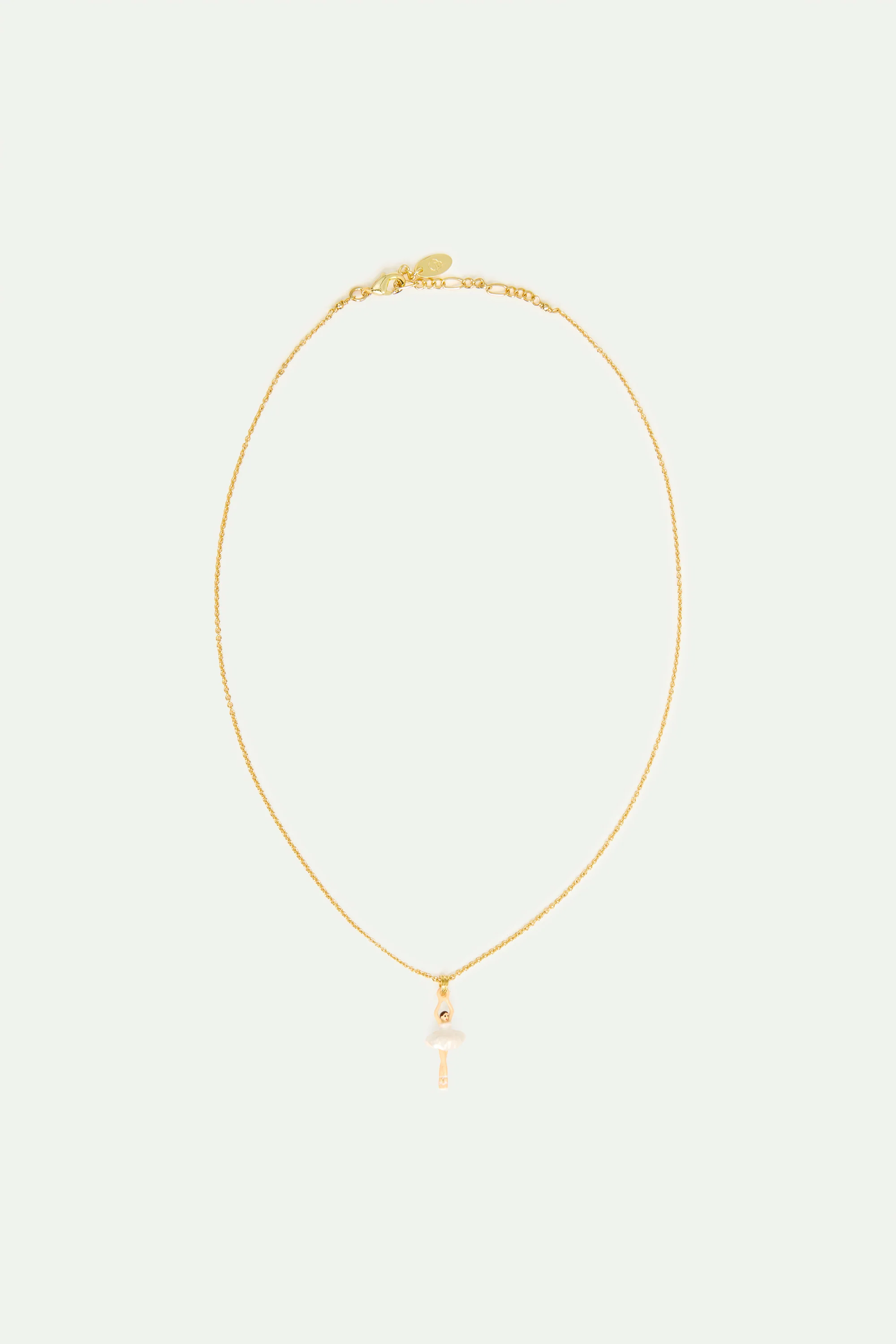 White Tutu Mini Ballerina Fine Necklace - Image 3