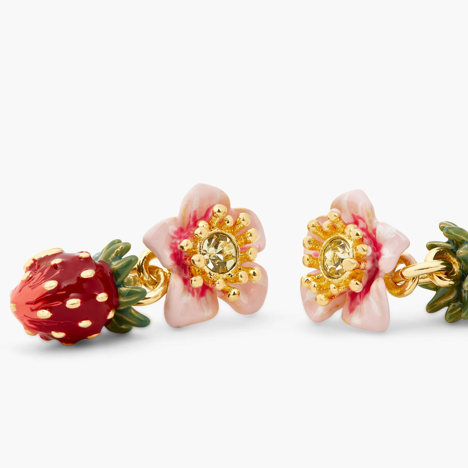 Wild Strawberry and Rose Post Earrings - Image 3