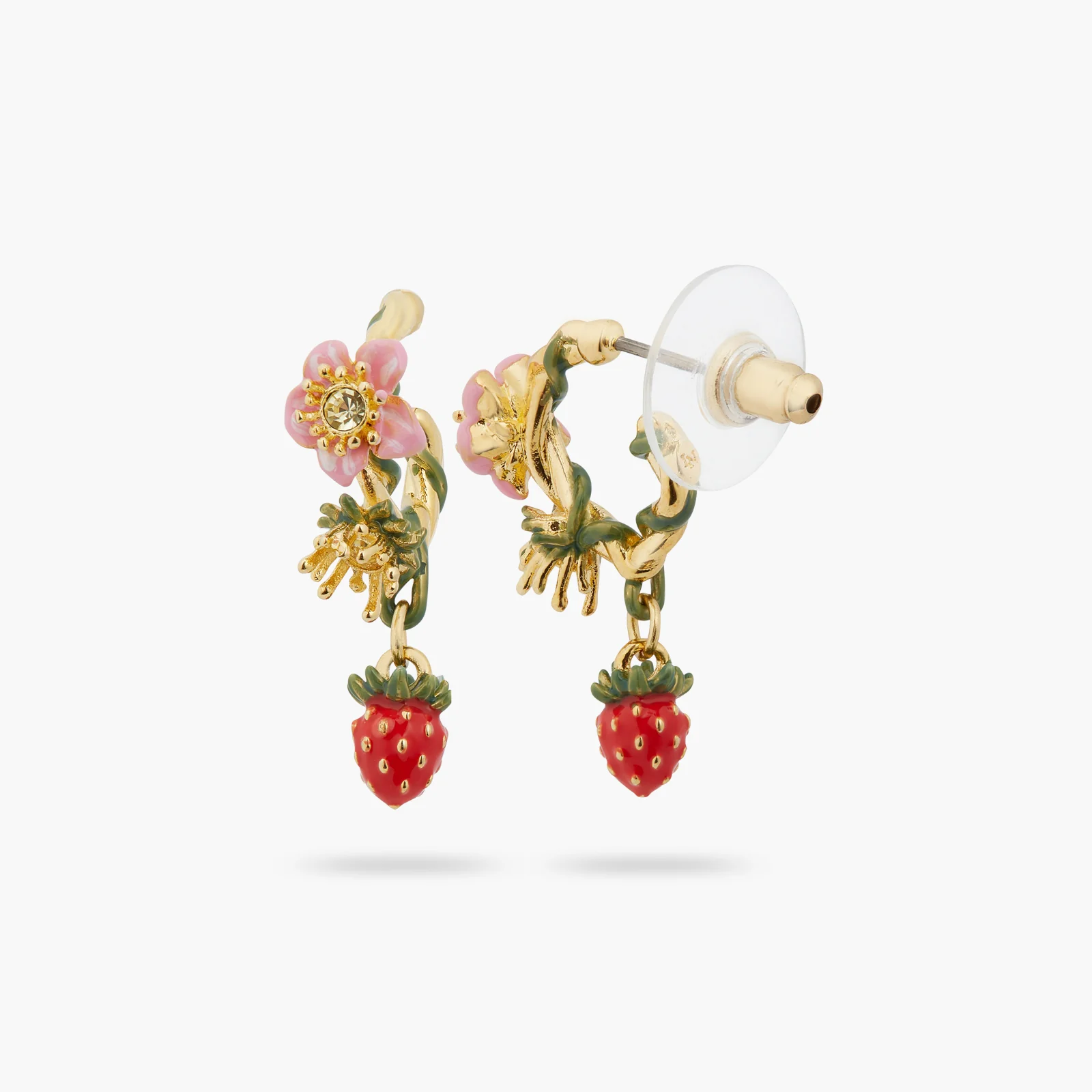 Wild Strawberry Post Hoop Earrings - Image 2