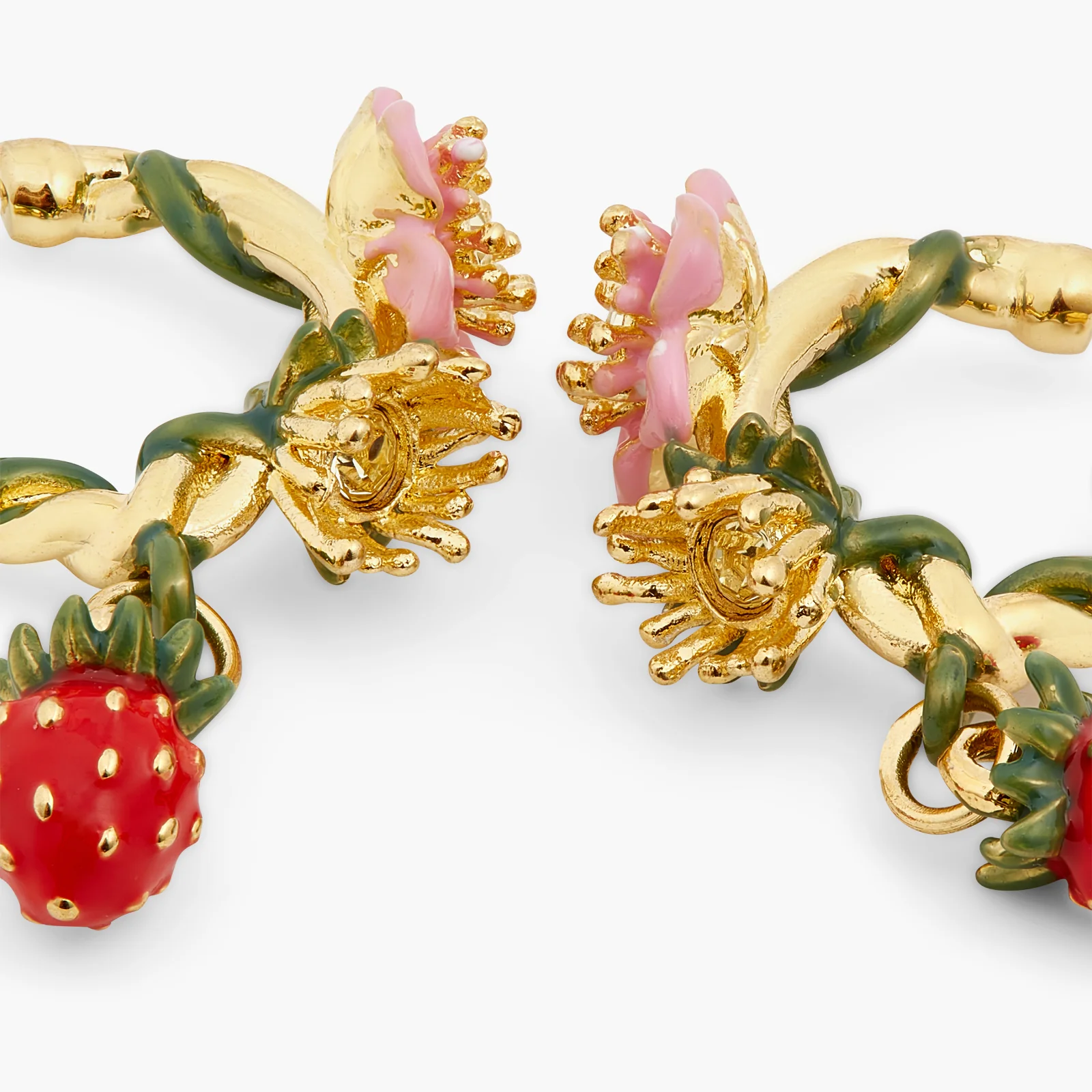 Wild Strawberry Post Hoop Earrings - Image 3
